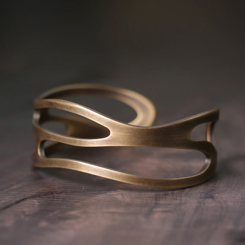 Copper Brass Spiritual Wealth Cuff Bracelet Adjustable Unisex