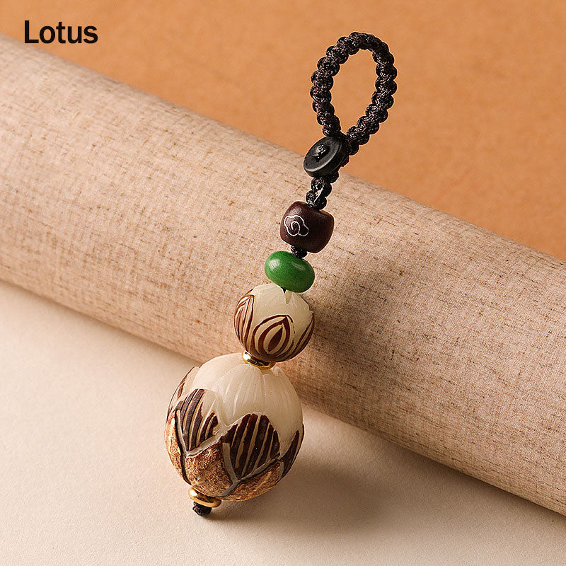 Bodhi Seed Spiritual Blessing Keychain for Wisdom & Peace