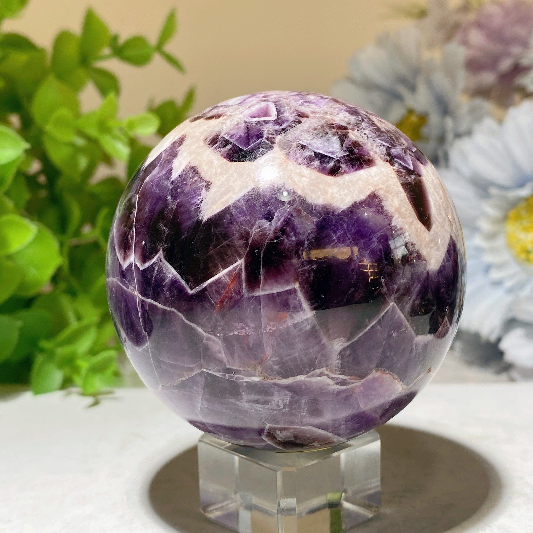 2.0-2.5 Inch Amethyst Crystal Sphere for Healing & Balance