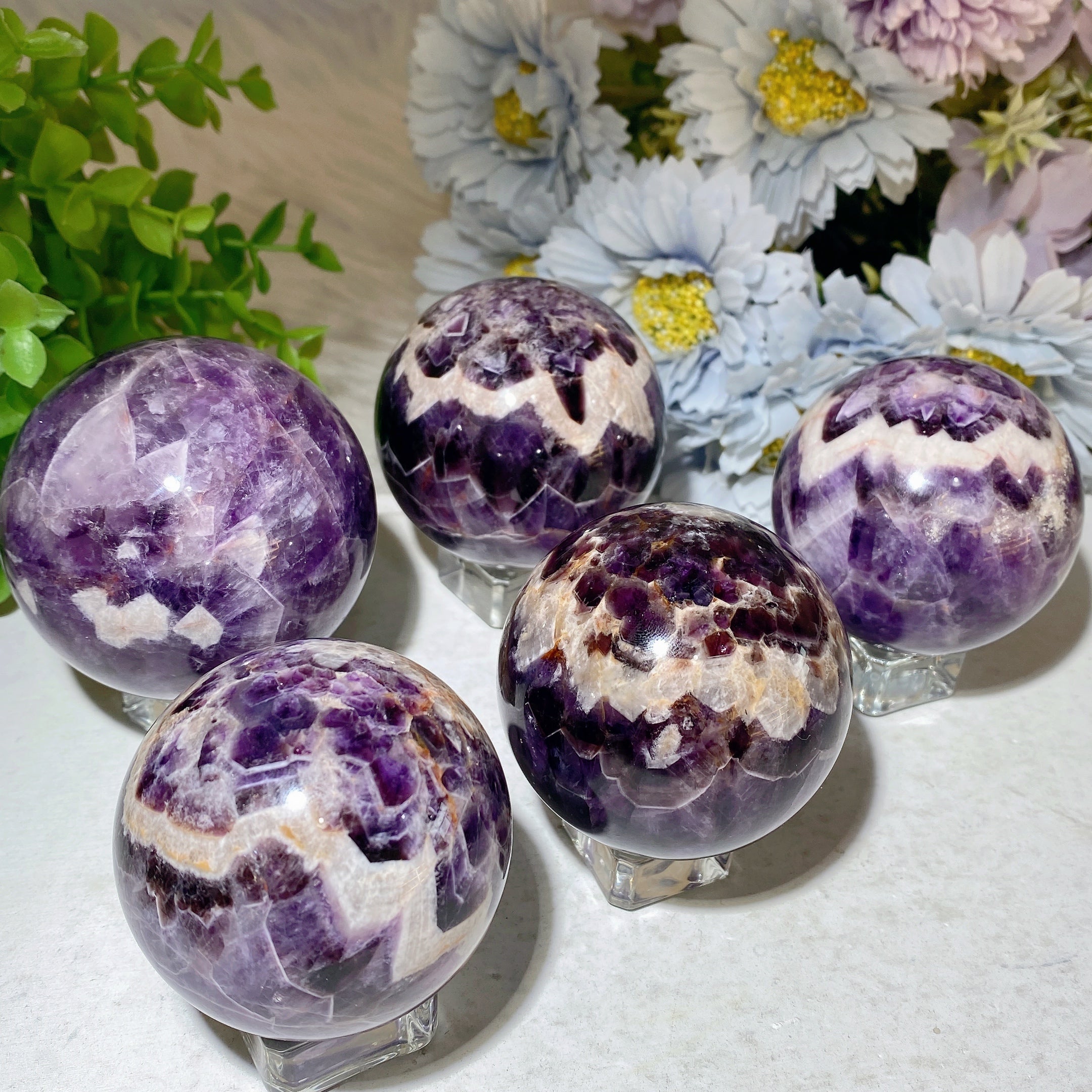 2.0-2.5 Inch Amethyst Crystal Sphere for Healing & Balance