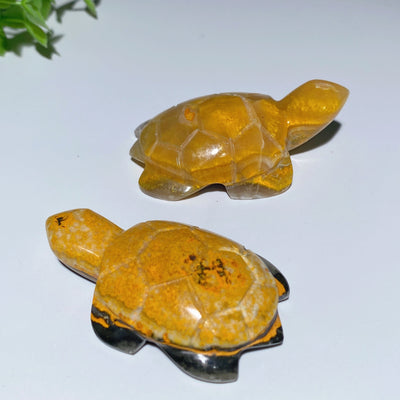 2,0–2,5 Zoll Hummel-Jaspis-Kristallschildkröte-Figur zur Heilung