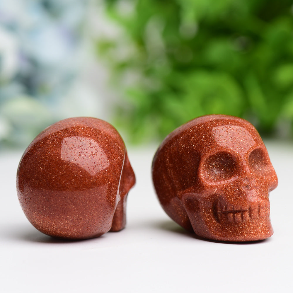 2.0 inch Golden Sandstone Crystal Skull Carving