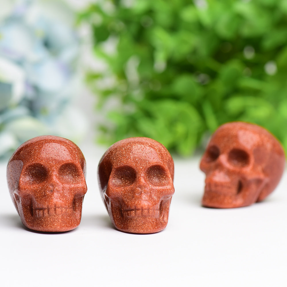 2.0 inch Golden Sandstone Crystal Skull Carving
