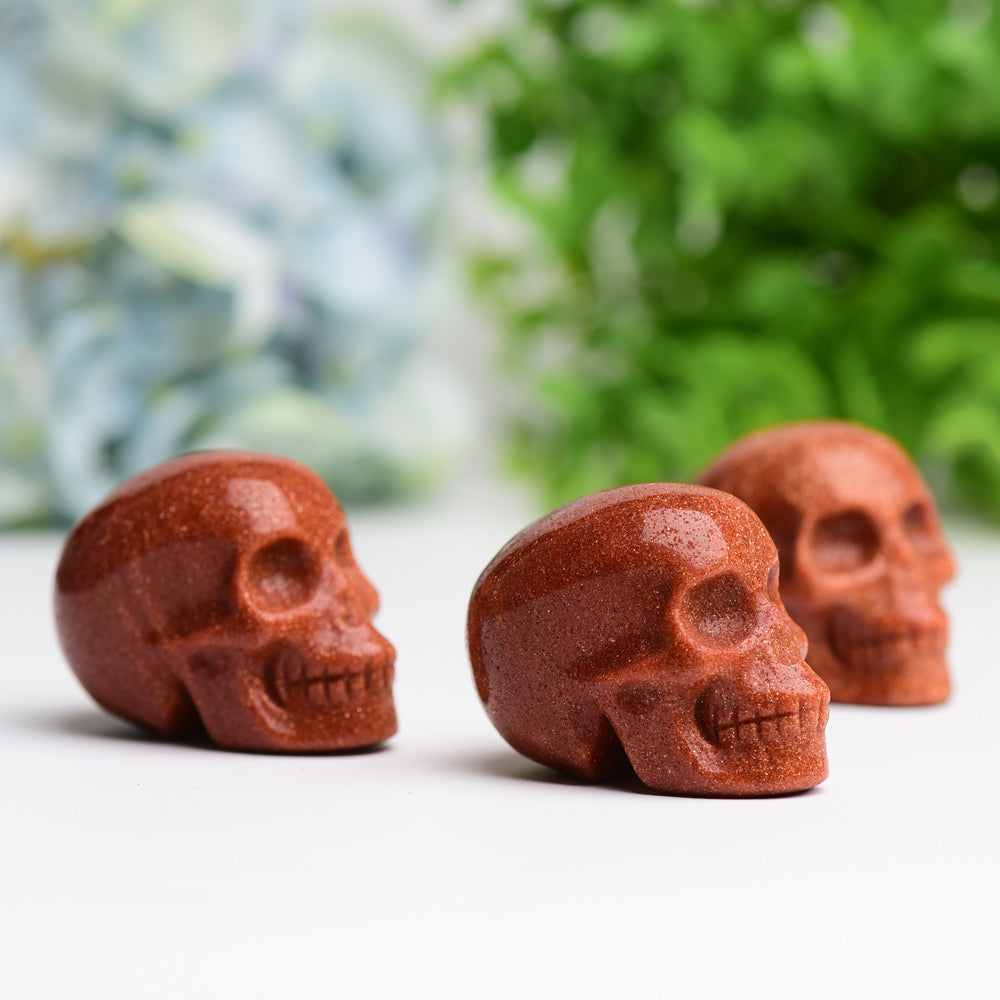2.0 inch Golden Sandstone Crystal Skull Carving