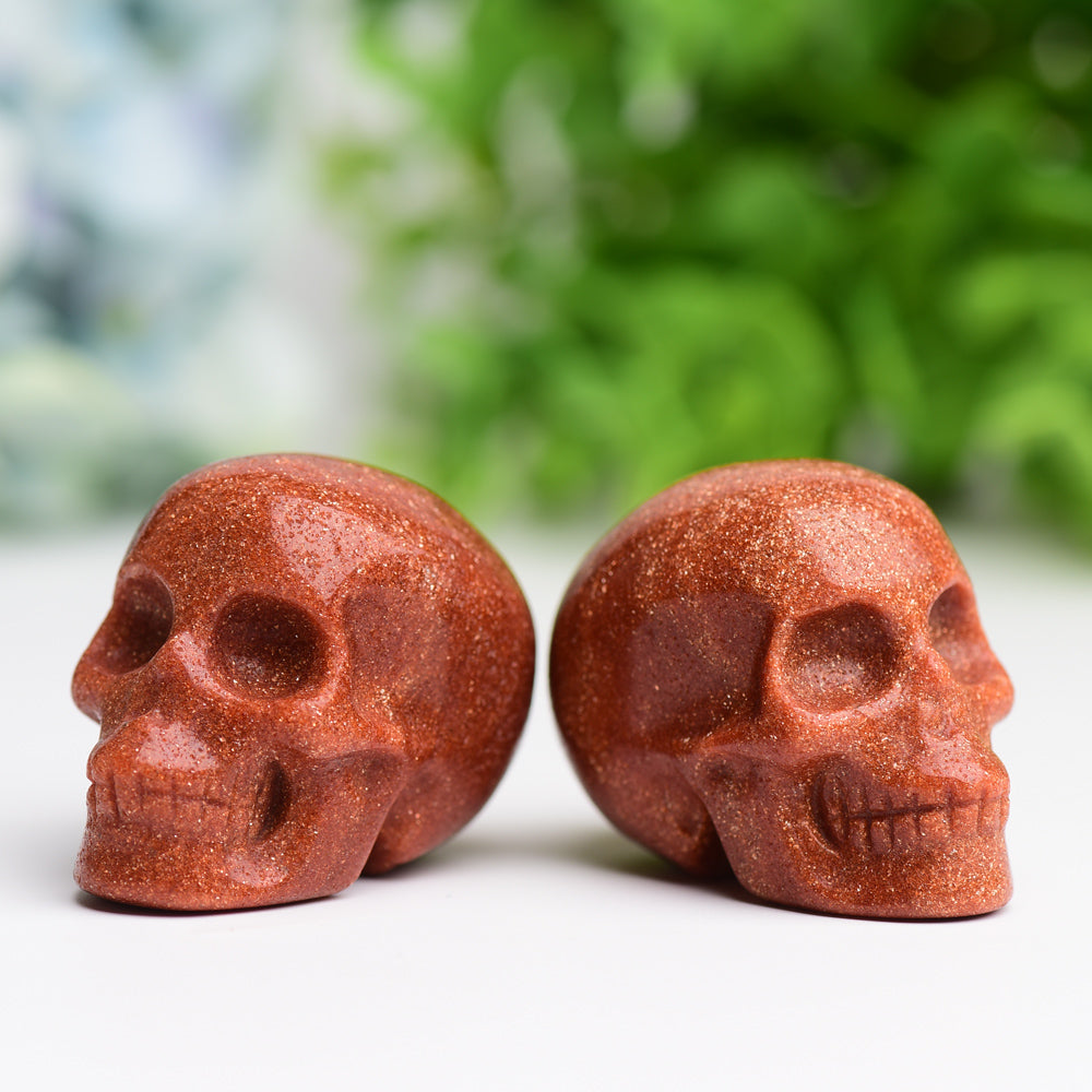 2.0 inch Golden Sandstone Crystal Skull Carving