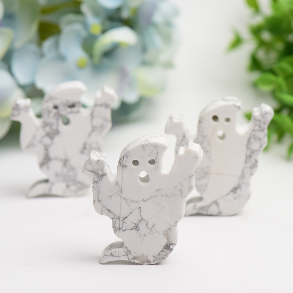 2.0 Inch Howlite Ghost Crystal Decor for Spiritual Home