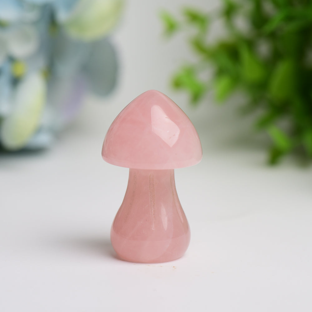 2,0 Zoll Rosenquarz-Pilz-Kristallfigur zur Heilung