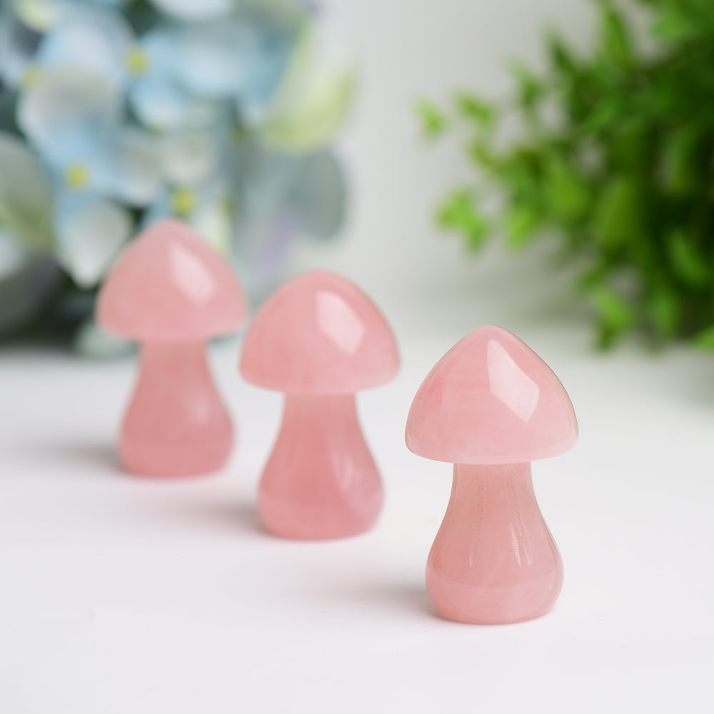2,0 Zoll Rosenquarz-Pilz-Kristallfigur zur Heilung