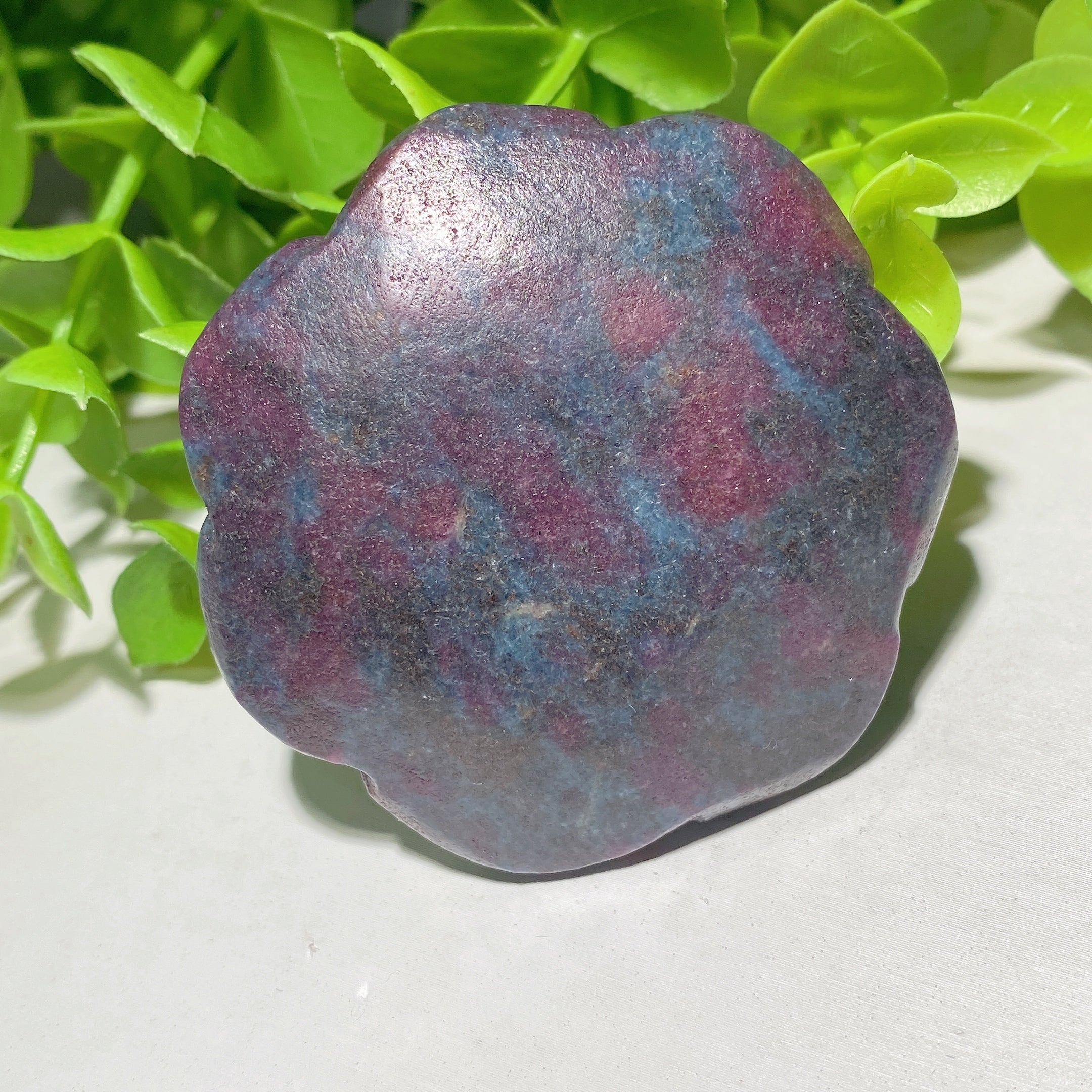 2.1 inch Ruby in Kyanite Flower Crystal Figurine