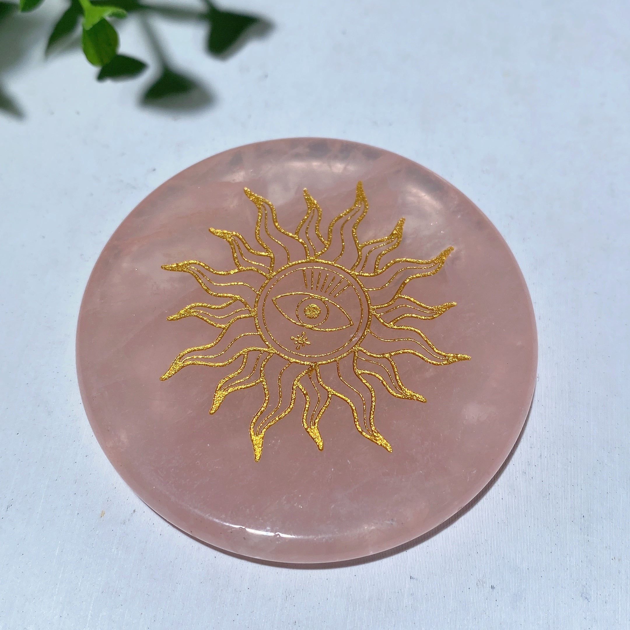 2.15in Rose Quartz Chakra Slab for Healing & Meditation