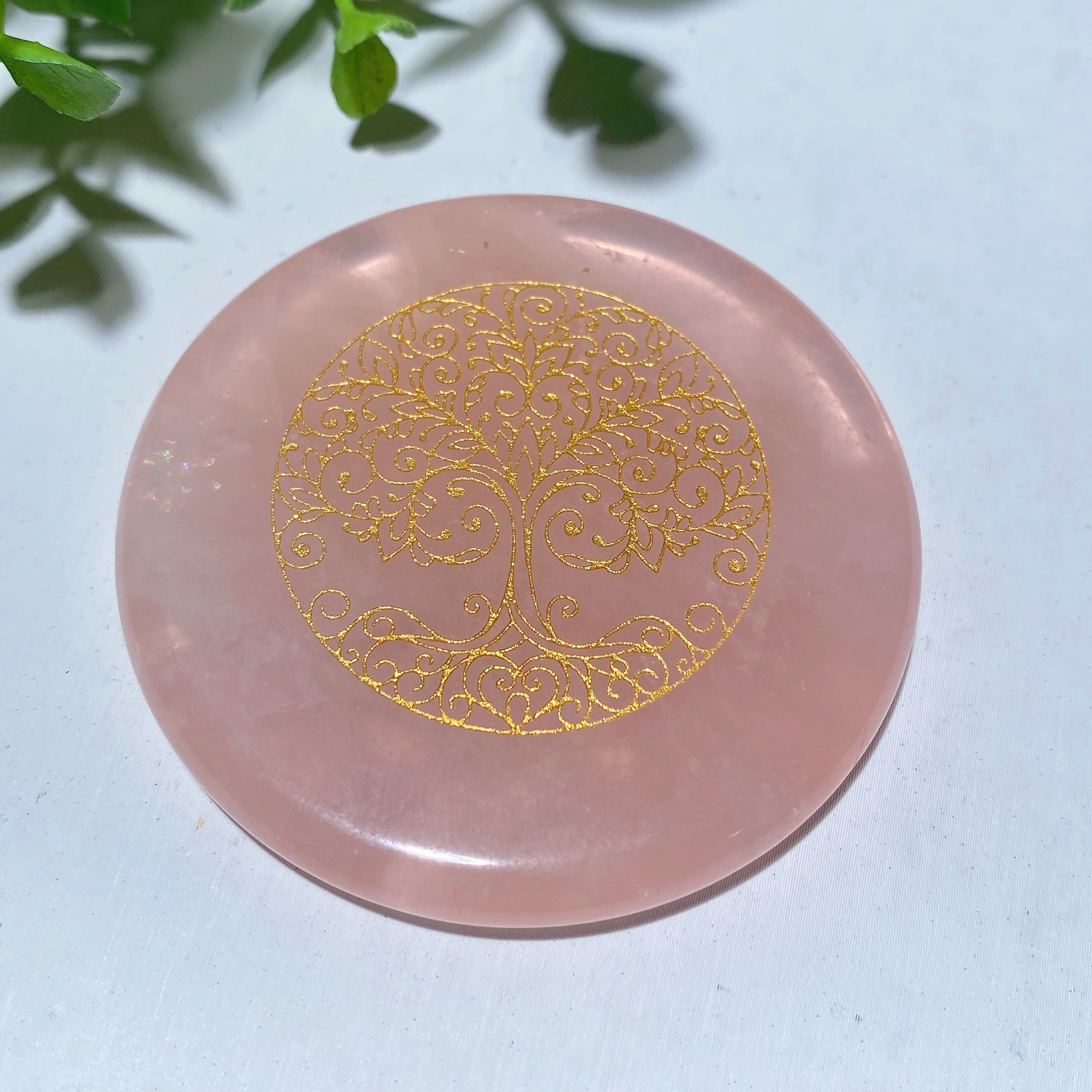 2.15in Rose Quartz Chakra Slab for Healing & Meditation