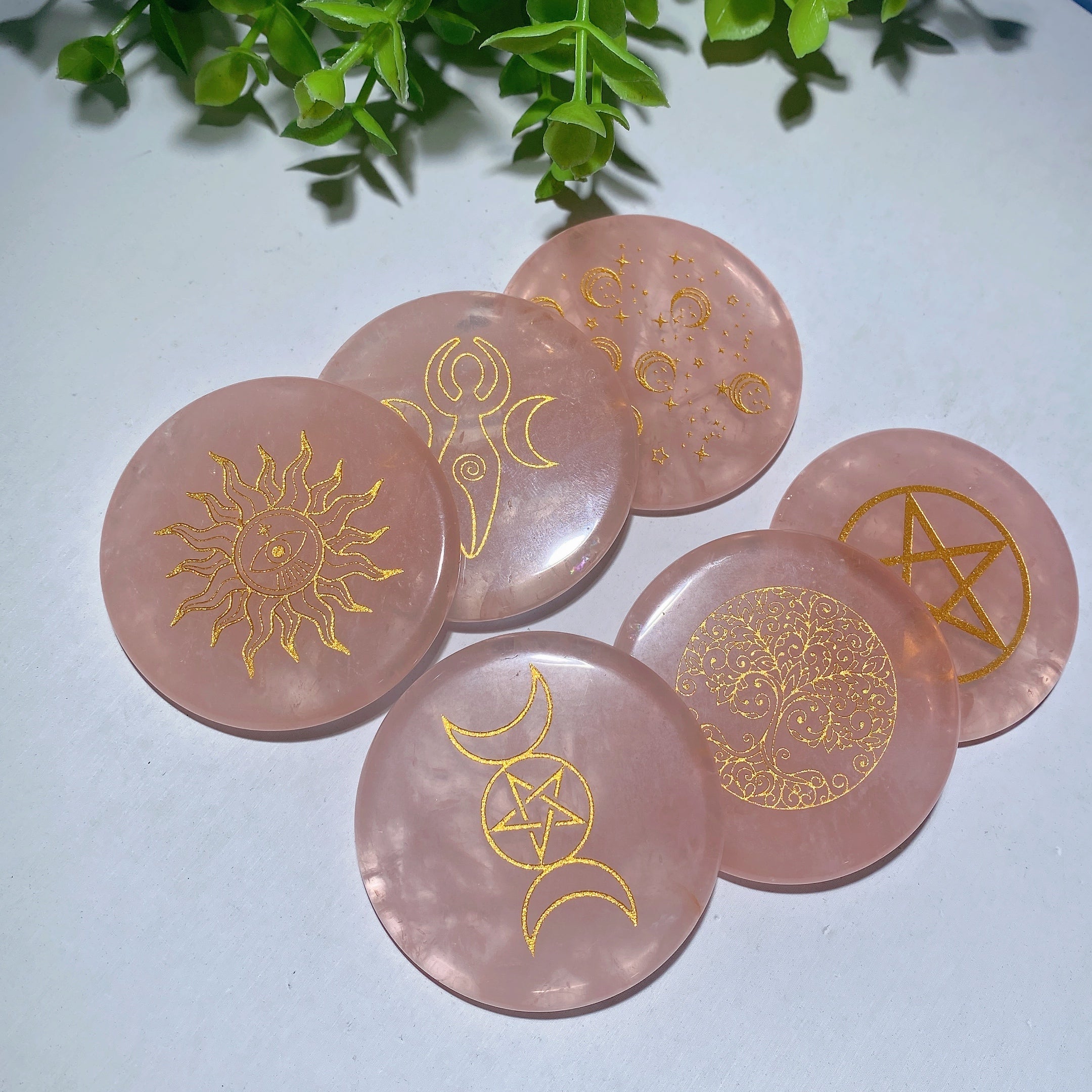 2.15in Rose Quartz Chakra Slab for Healing & Meditation