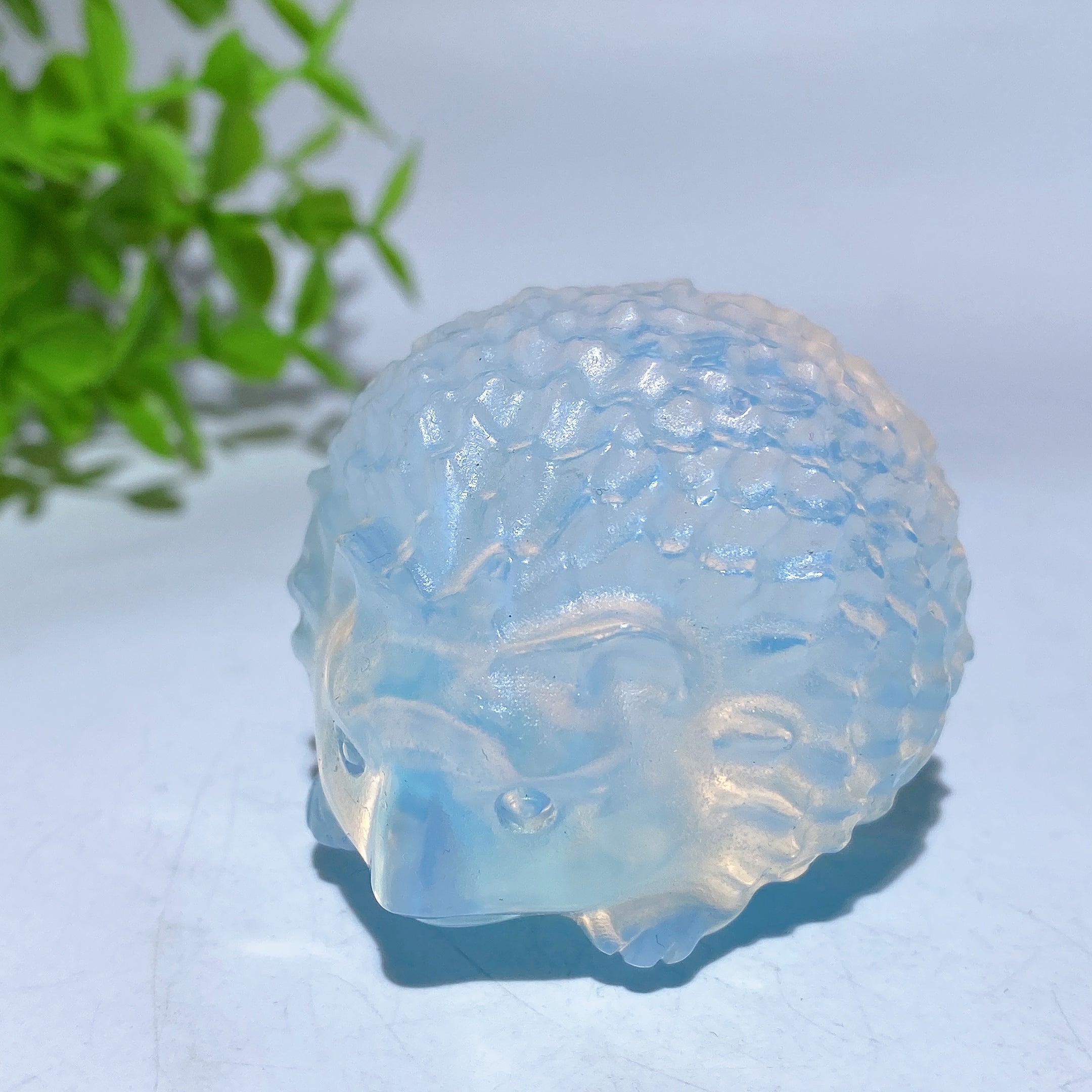 2.1in Crystal Hedgehog Figurine | Opalite Rose Quartz Obsidian