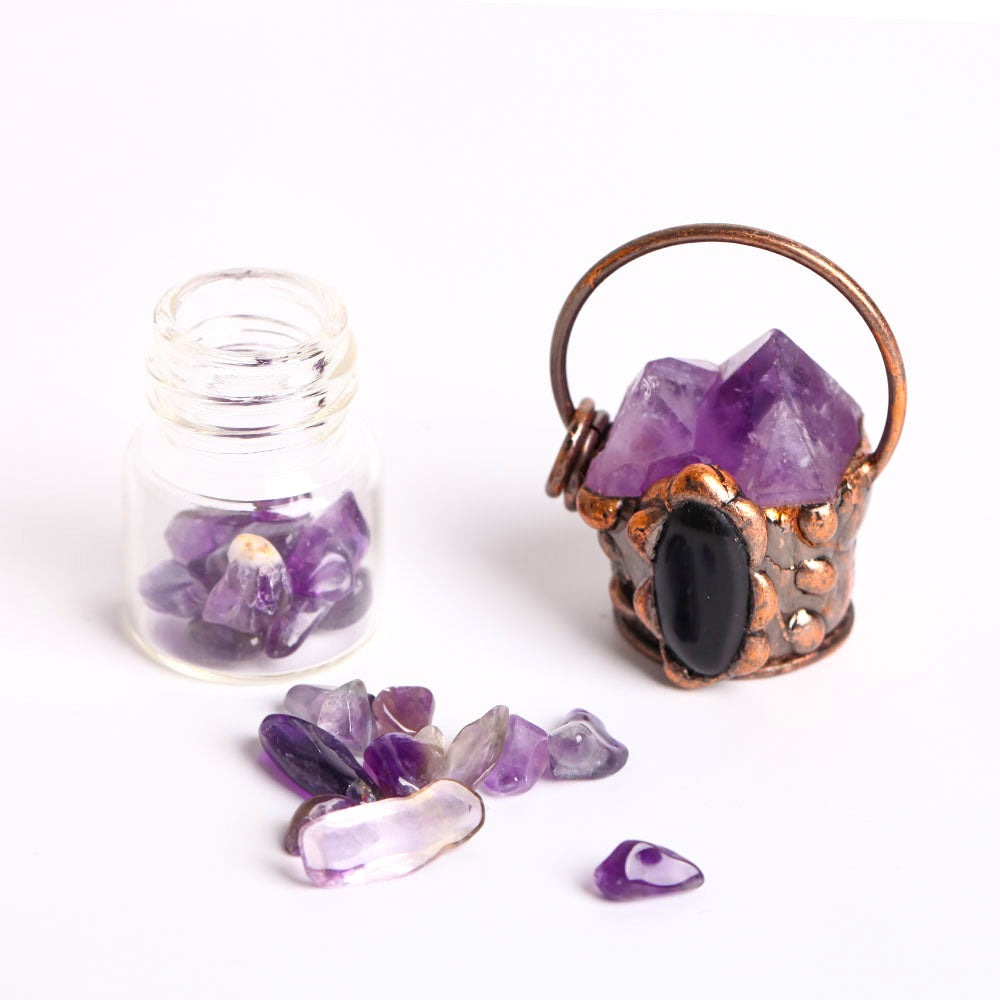 2.2 Inch Amethyst Crystal Pendant for Spiritual Healing