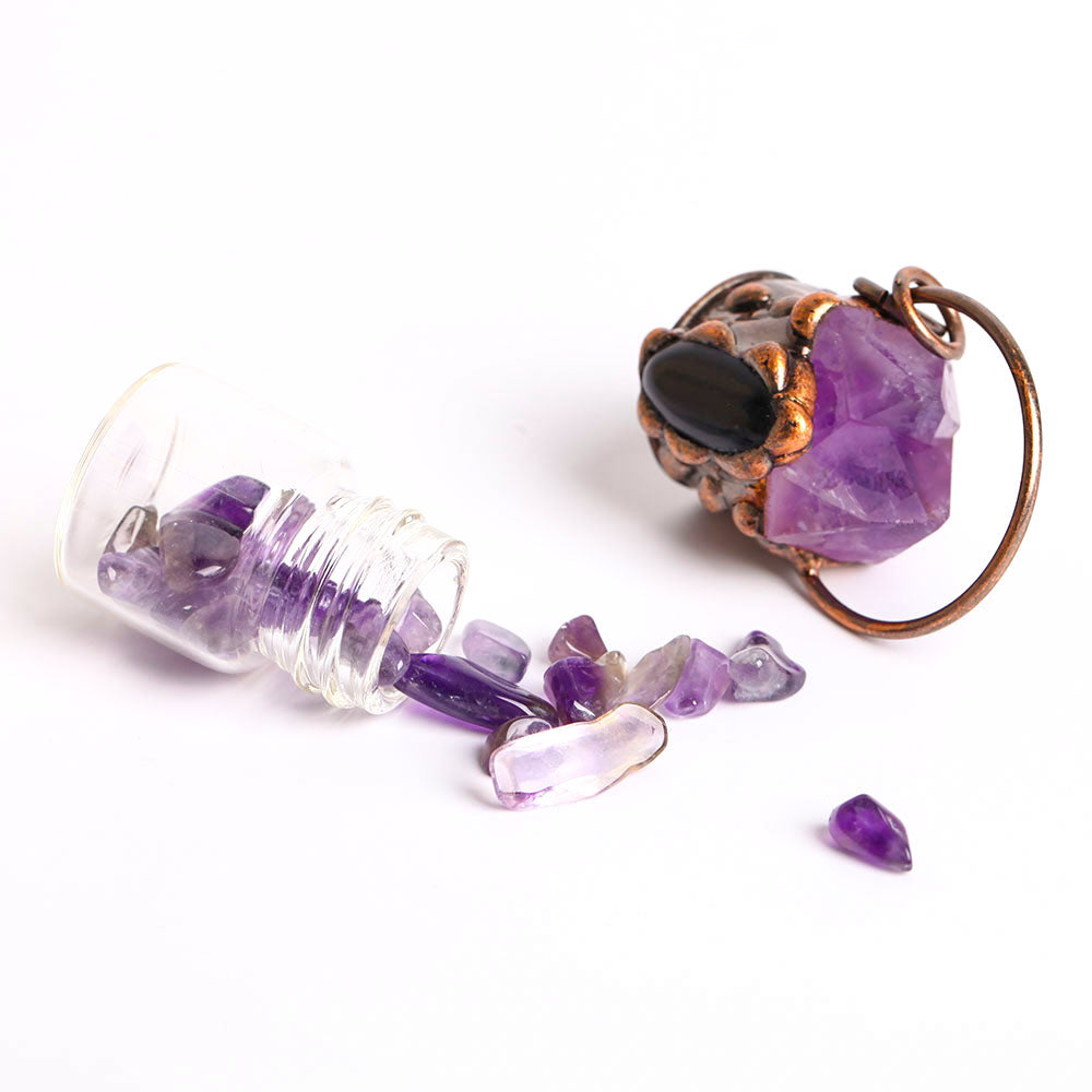 2.2 Inch Amethyst Crystal Pendant for Spiritual Healing