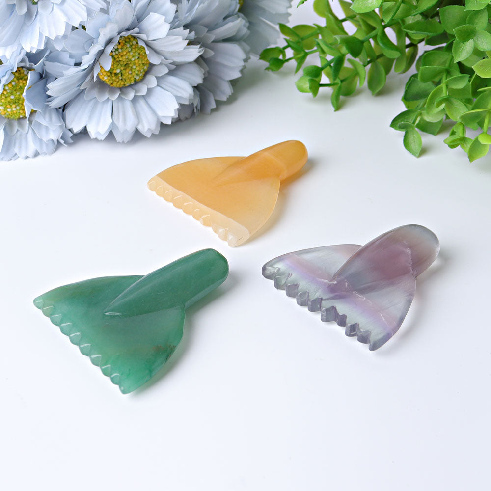 2.2-inch Crystal Fish Tail Carvings