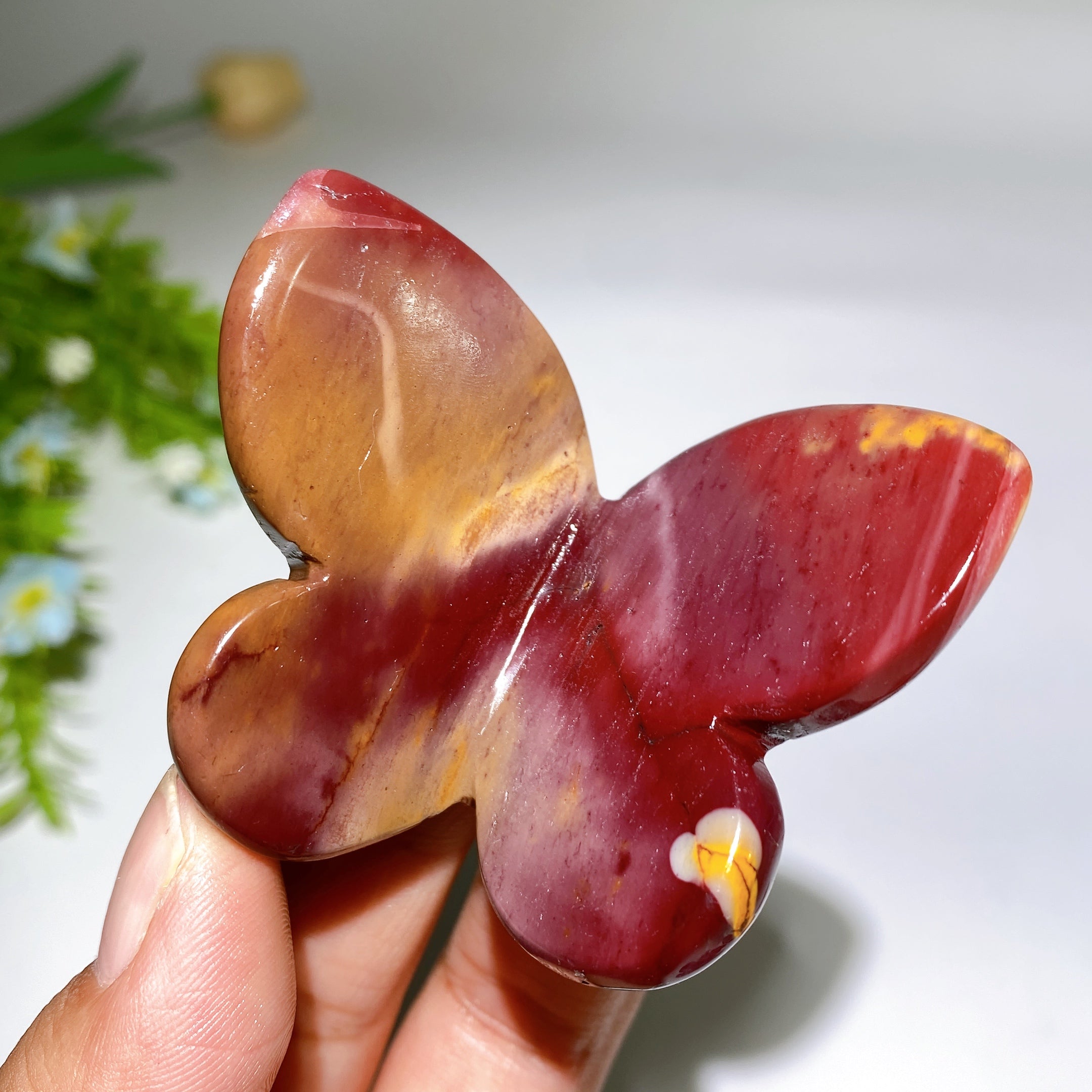 2.3-2.5" Hand Carved Crystal Butterfly Animal Figurine