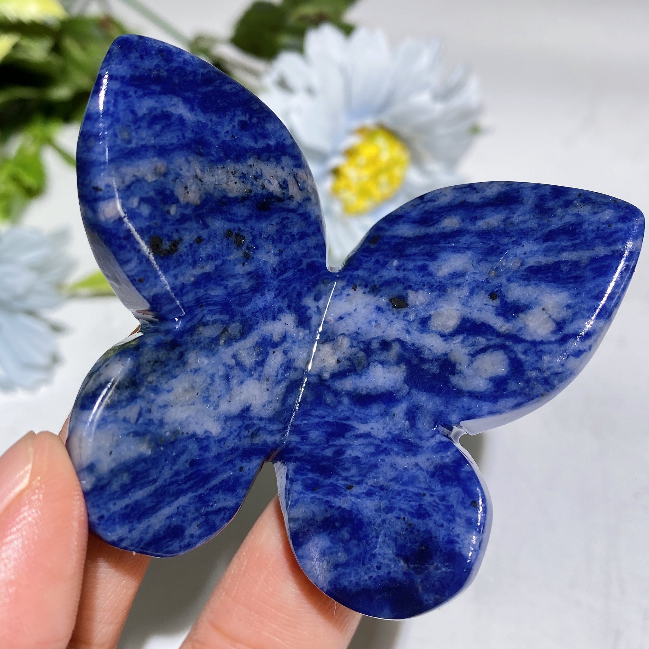 2.3-2.5" Hand Carved Crystal Butterfly Animal Figurine