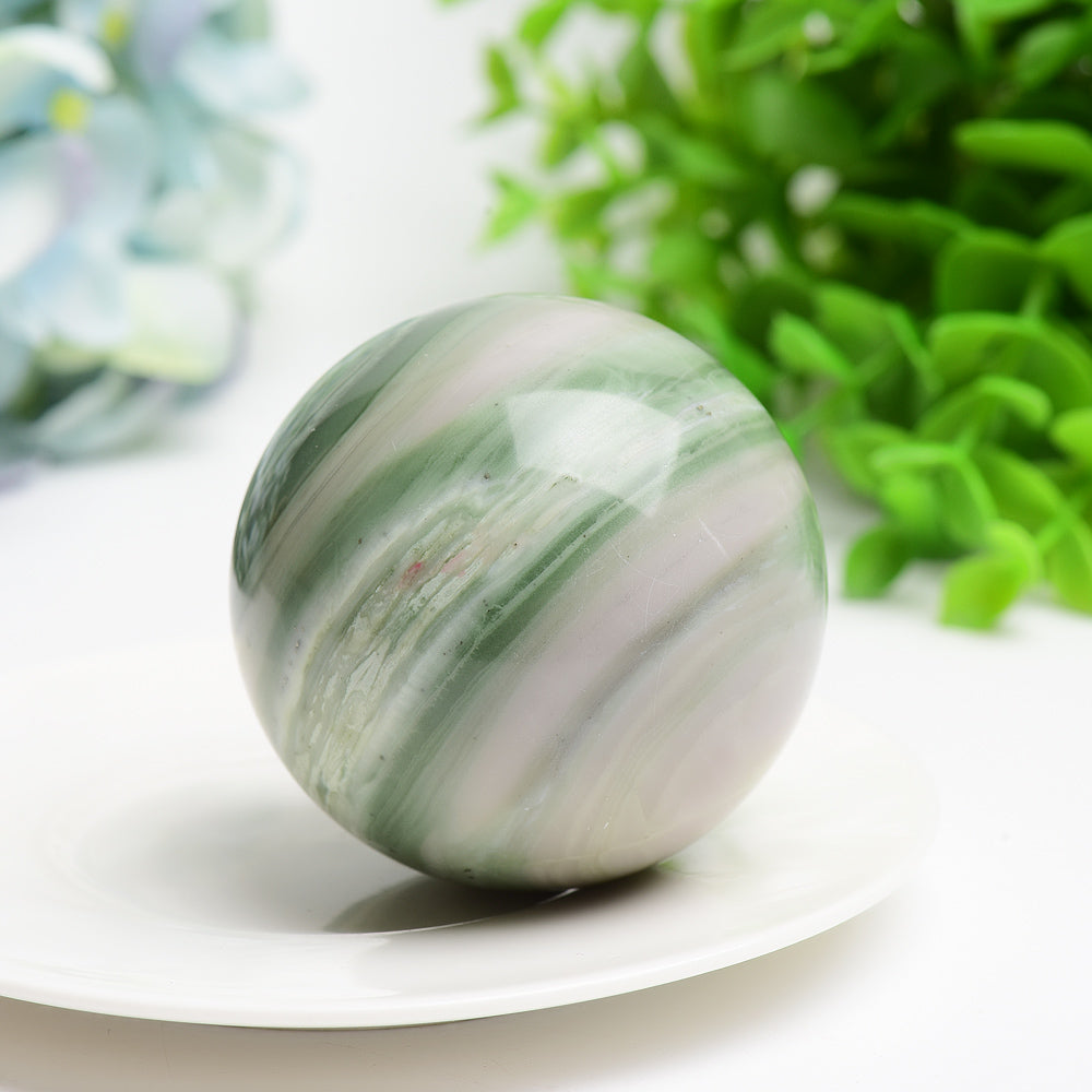 2.3-2.5 Inch Brazilian Jasper Healing Crystal Sphere