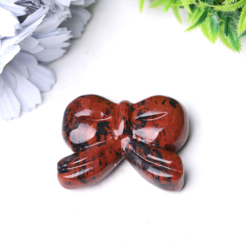 2.3 inch Bow-knot Crystal Figurines for Christmas Gifts