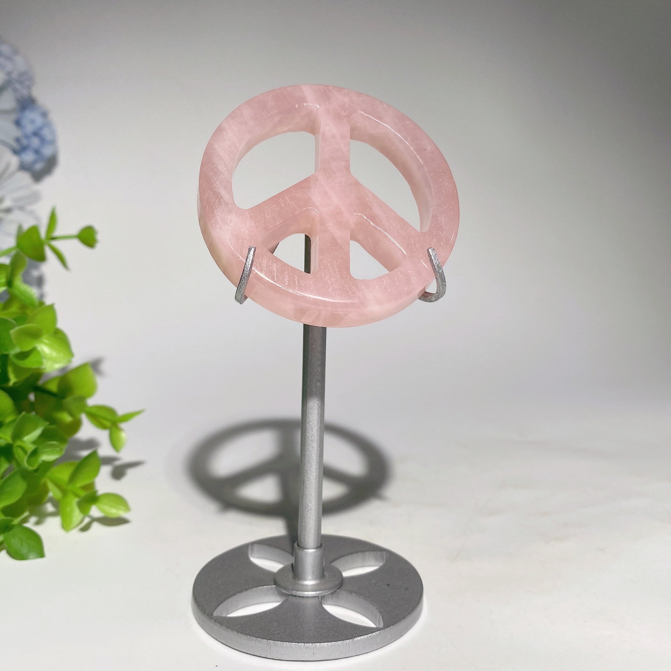 2,3 Zoll große Kristall-Friedenszeichen-Figur zur Heilung und Dekoration
