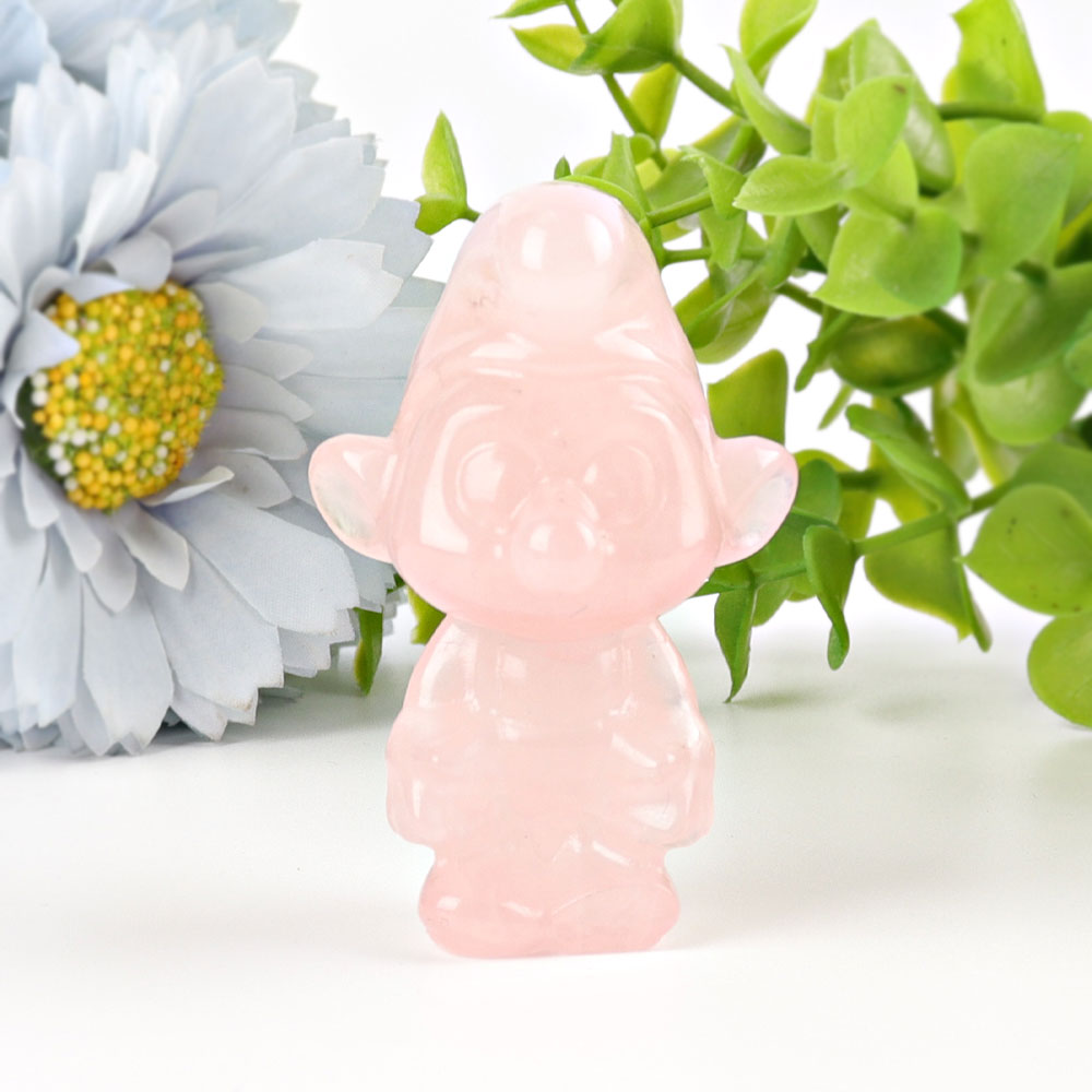 2.3 Inch Hand-Carved Rose Quartz Figurine