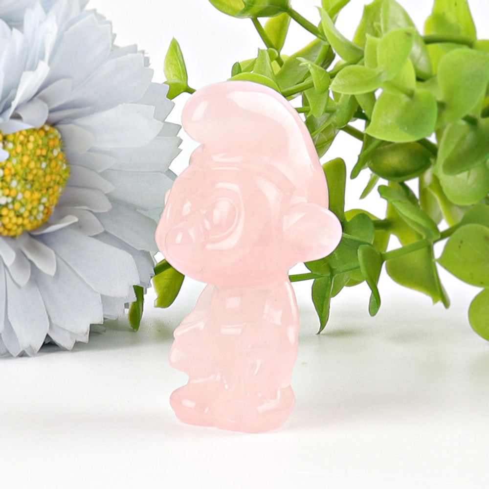 2.3 Inch Hand-Carved Rose Quartz Figurine