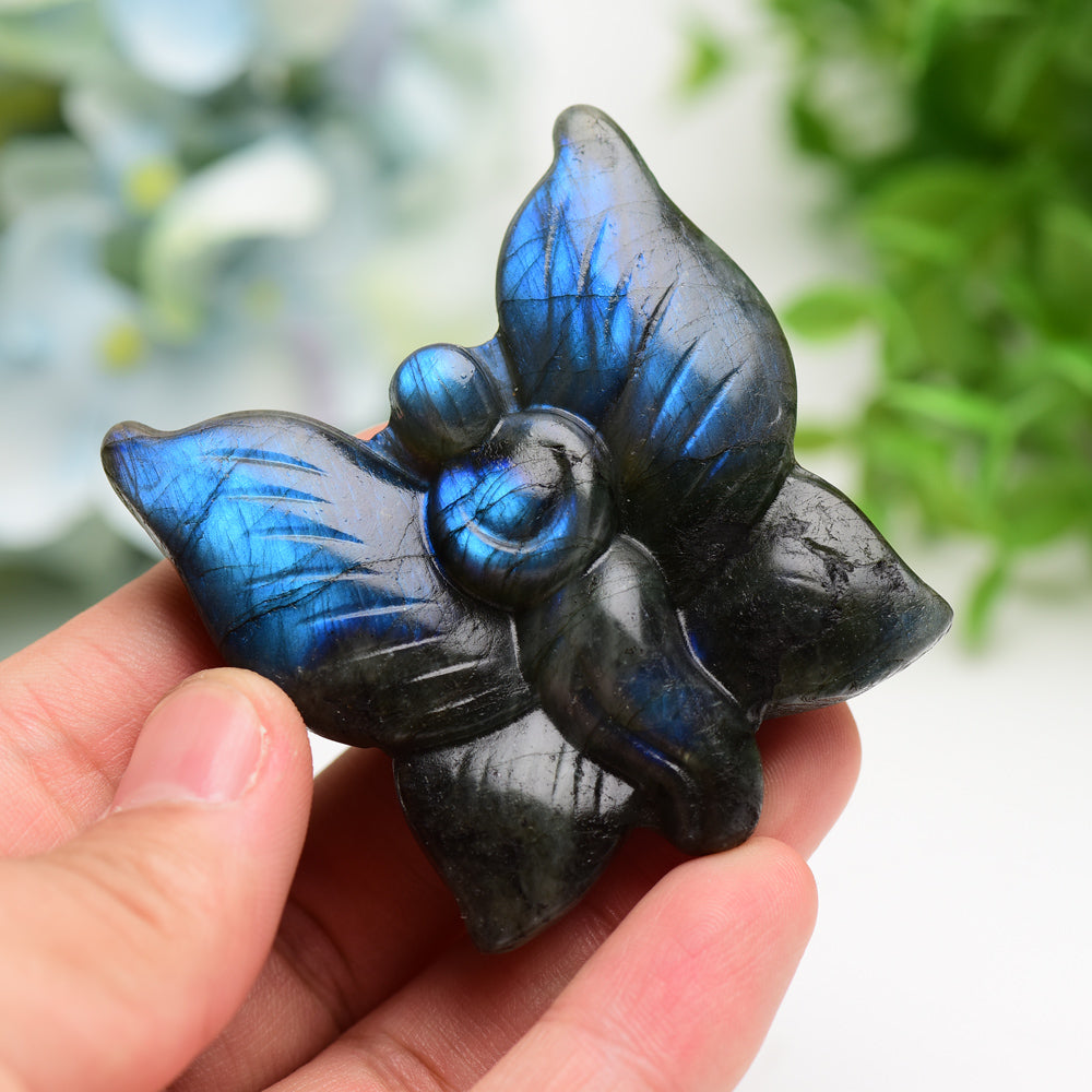 2.3 inch Labradorite and Golden Obsidian Butterfly Crystal Animals