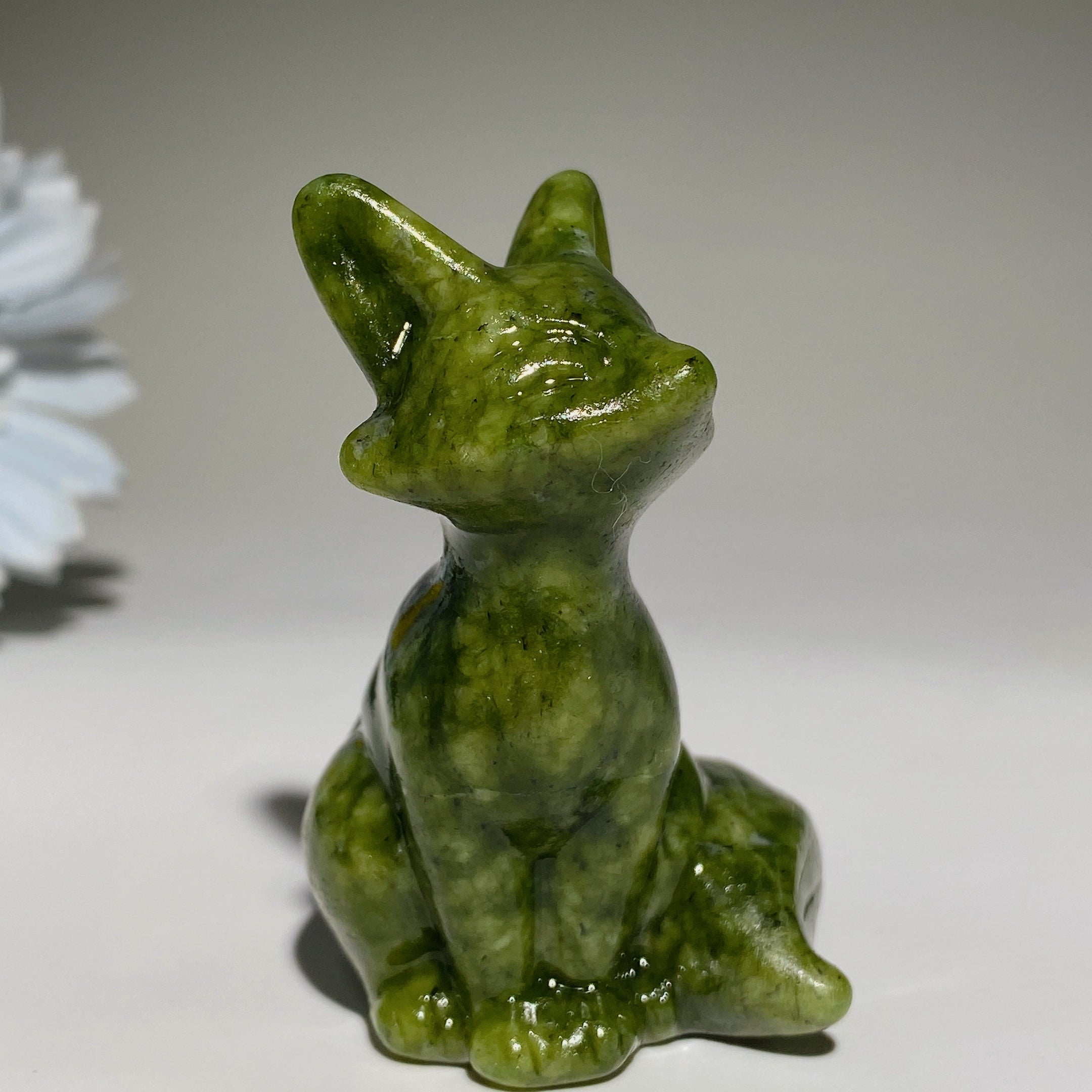 2.3 inch Mixed Crystal Fox Carving with Healing Energy