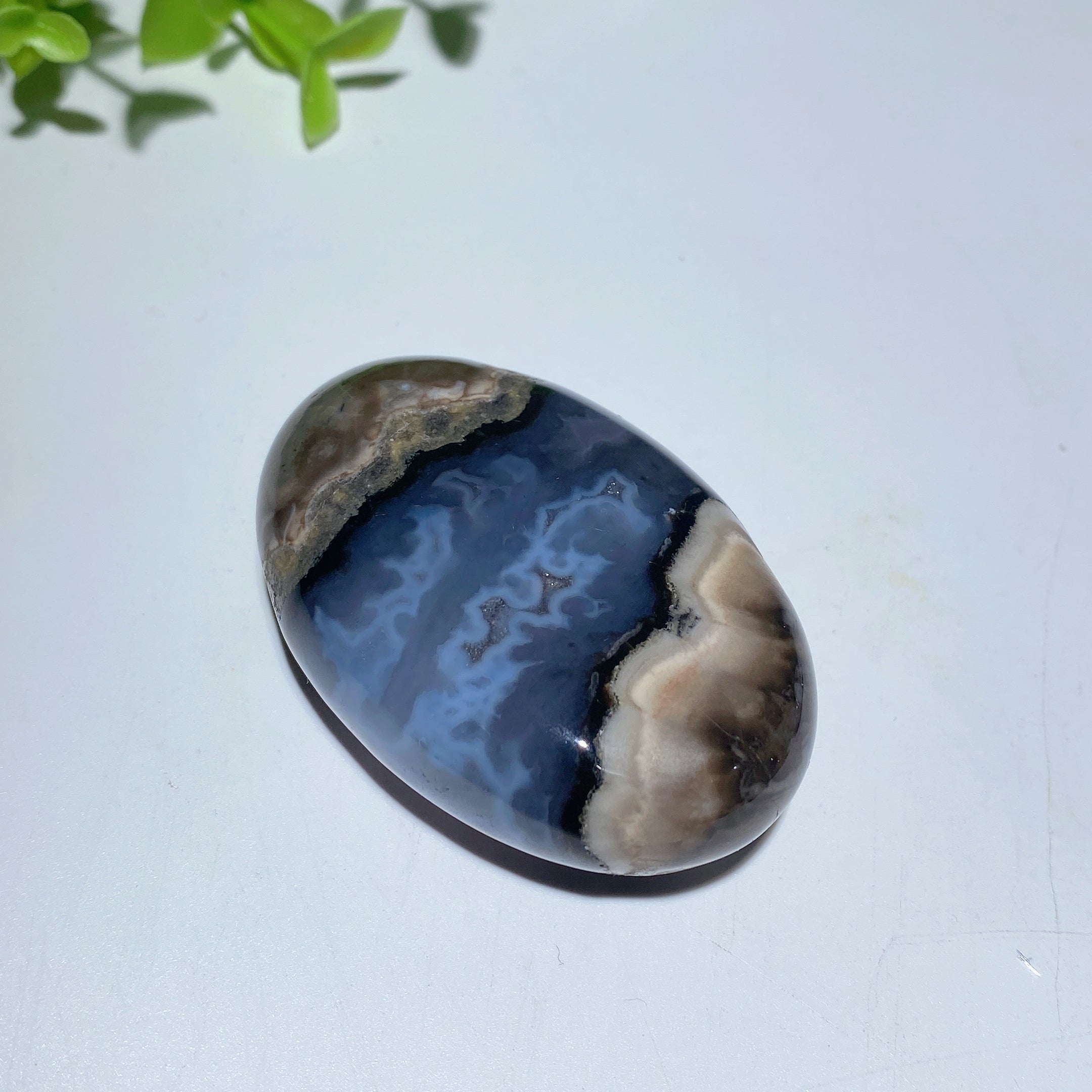 2.3 inch Mixed Crystal Healing Palm Stone for Meditation