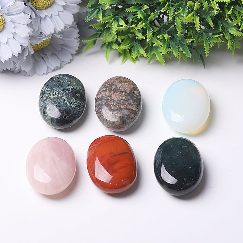 2.3 inch Mixed Crystal Healing Palm Stone for Meditation