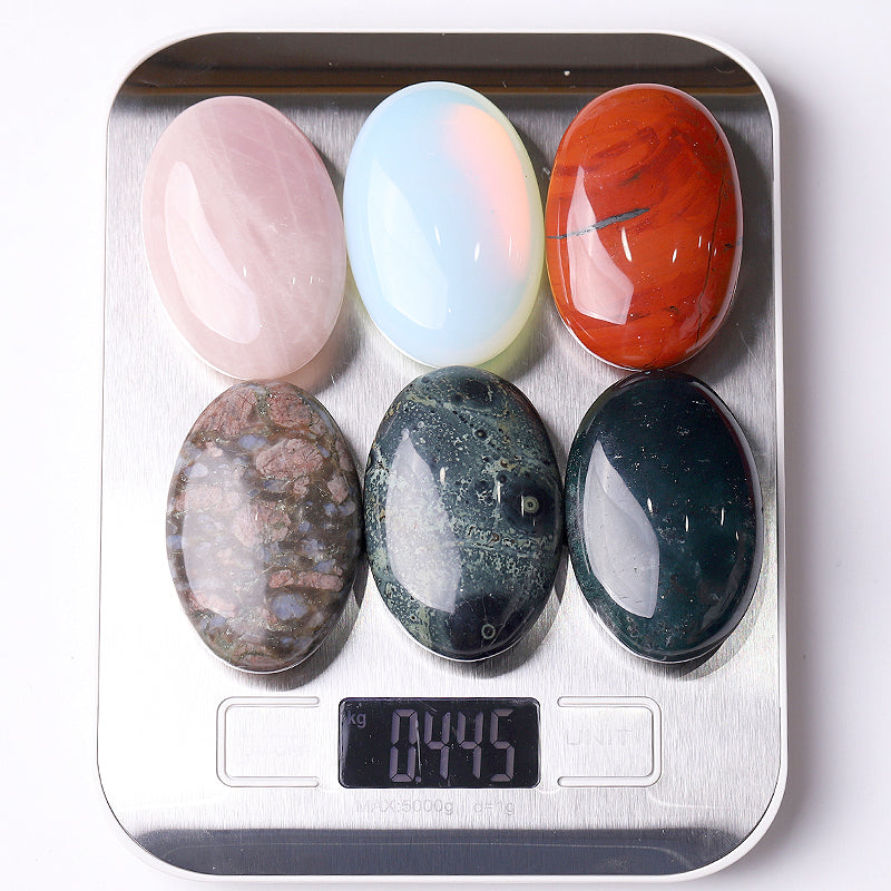 2.3 inch Mixed Crystal Healing Palm Stone for Meditation