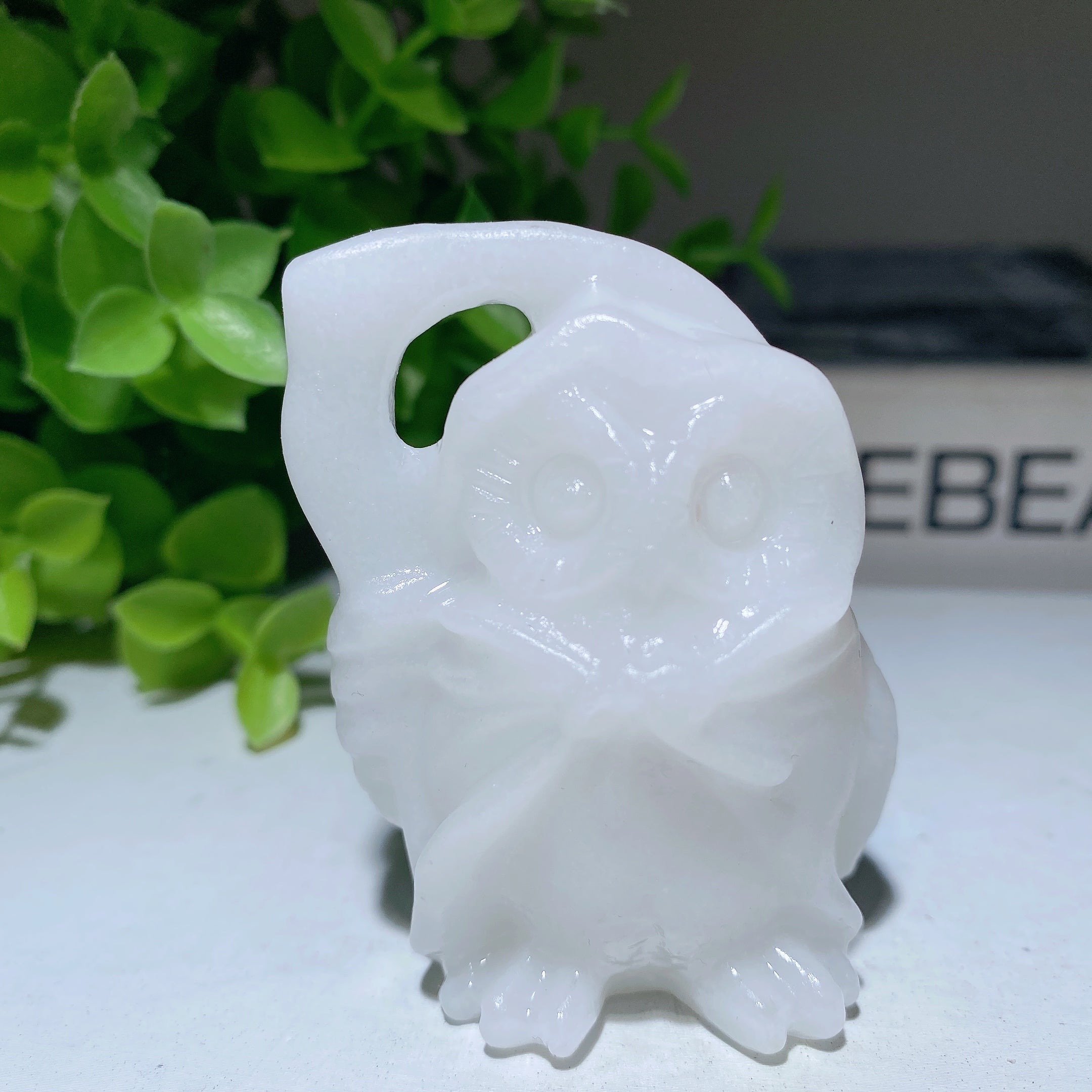 2.3 Inch Mixed Crystal Owl Carving for Healing & Wisdom
