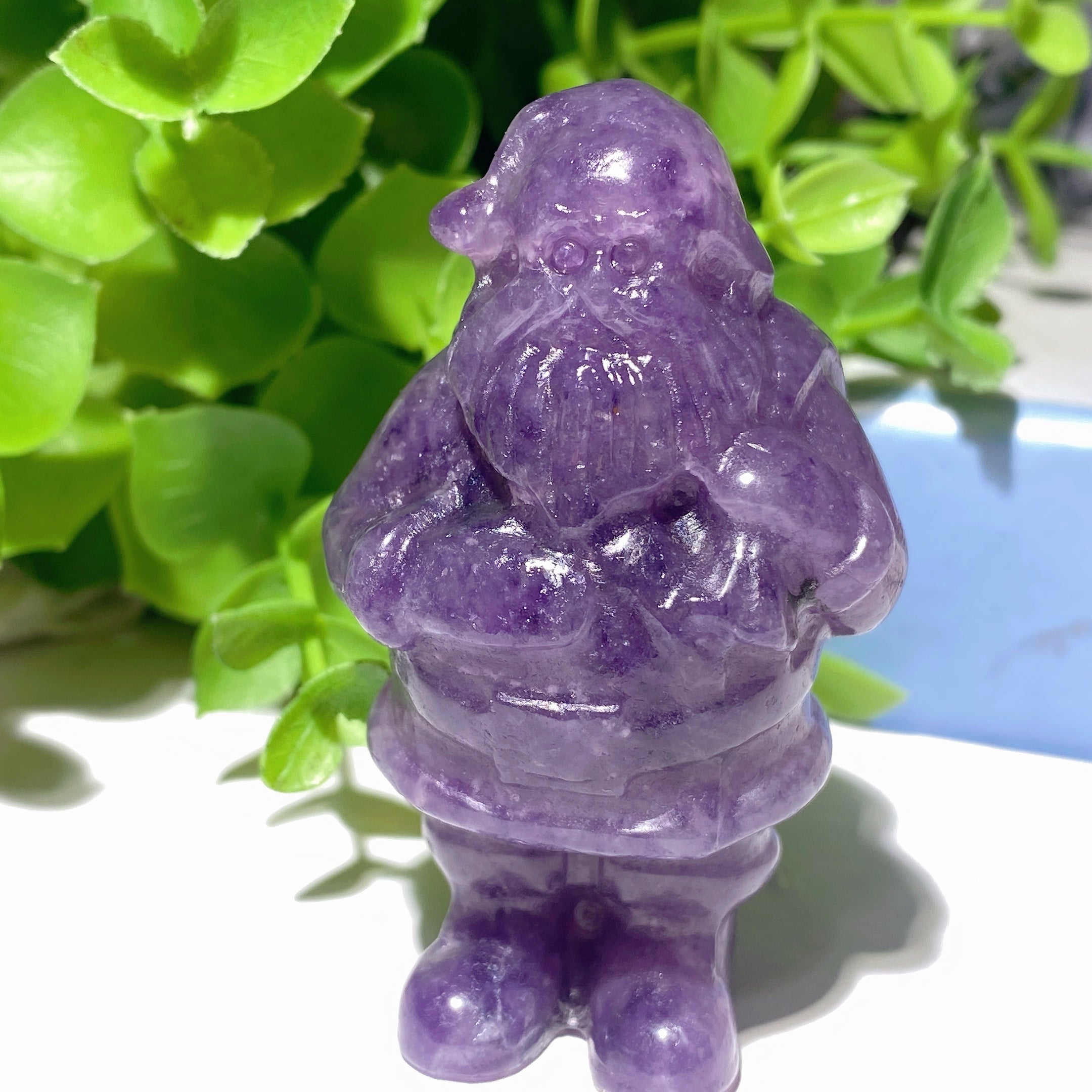 2,3 Zoll gemischte Kristall-Weihnachtsmannfiguren zur Heilung