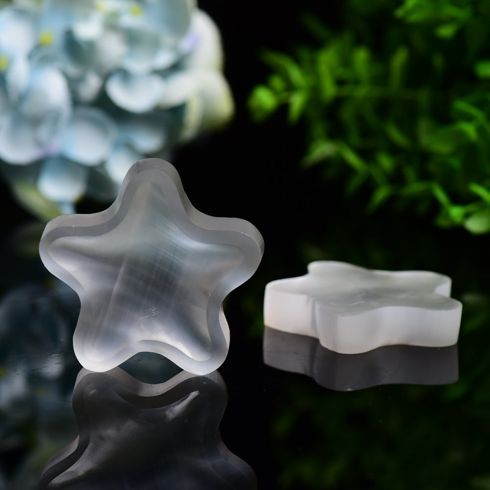 2.3 Inch Star Shape Selenite Bowl for Crystal Decor