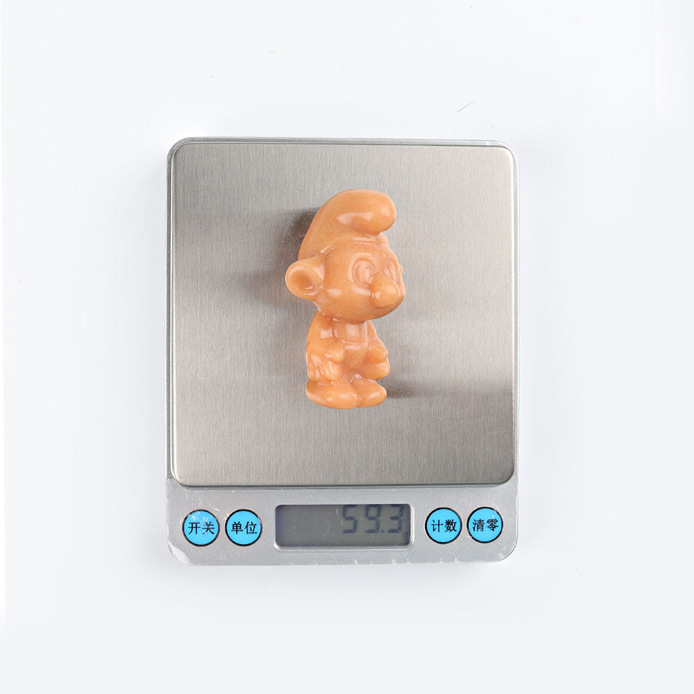 2,3 Zoll große, gelbe Jade-Kristall-Figur