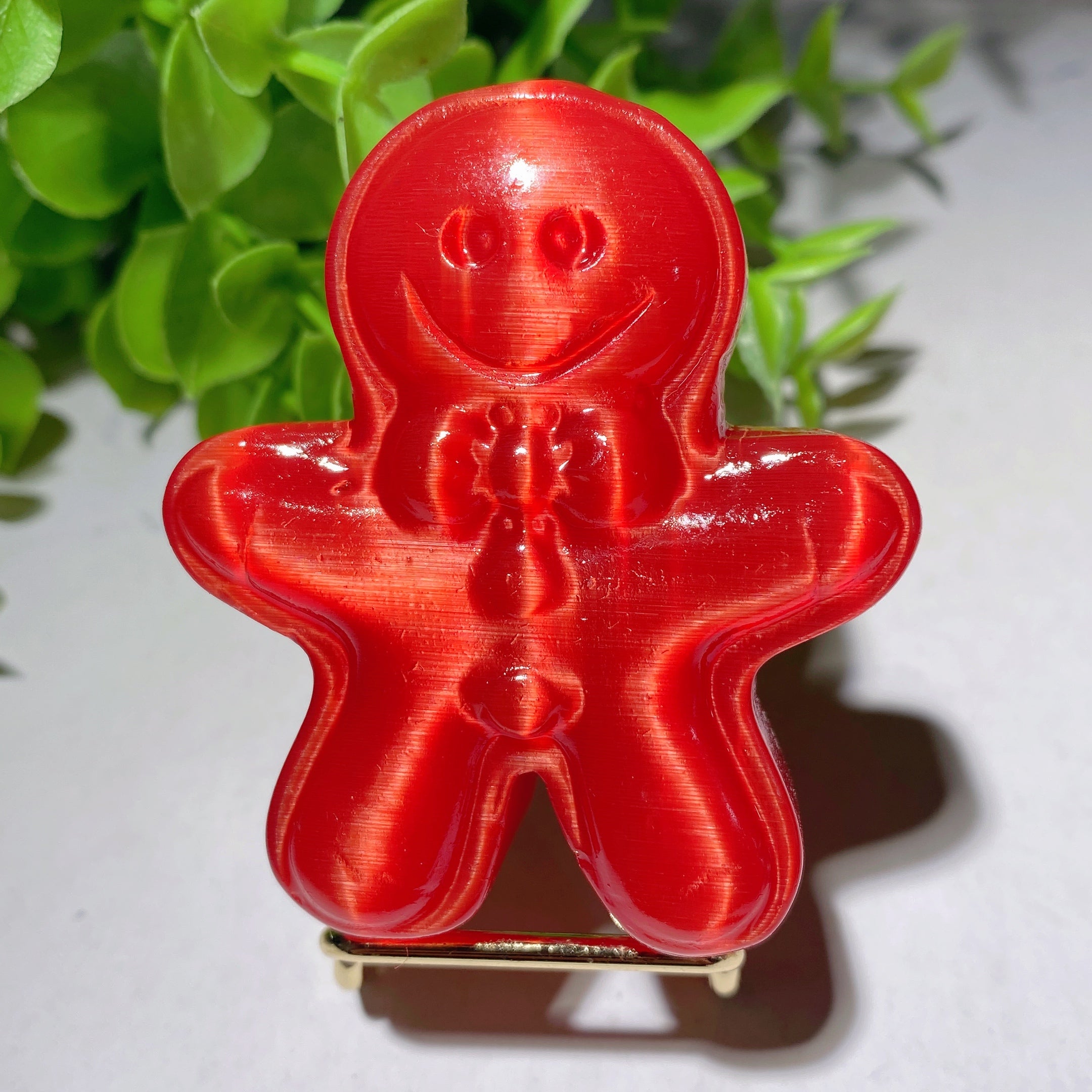 2.35 inch Mixed Crystal Gingerbread Man Figurine Healing Energy