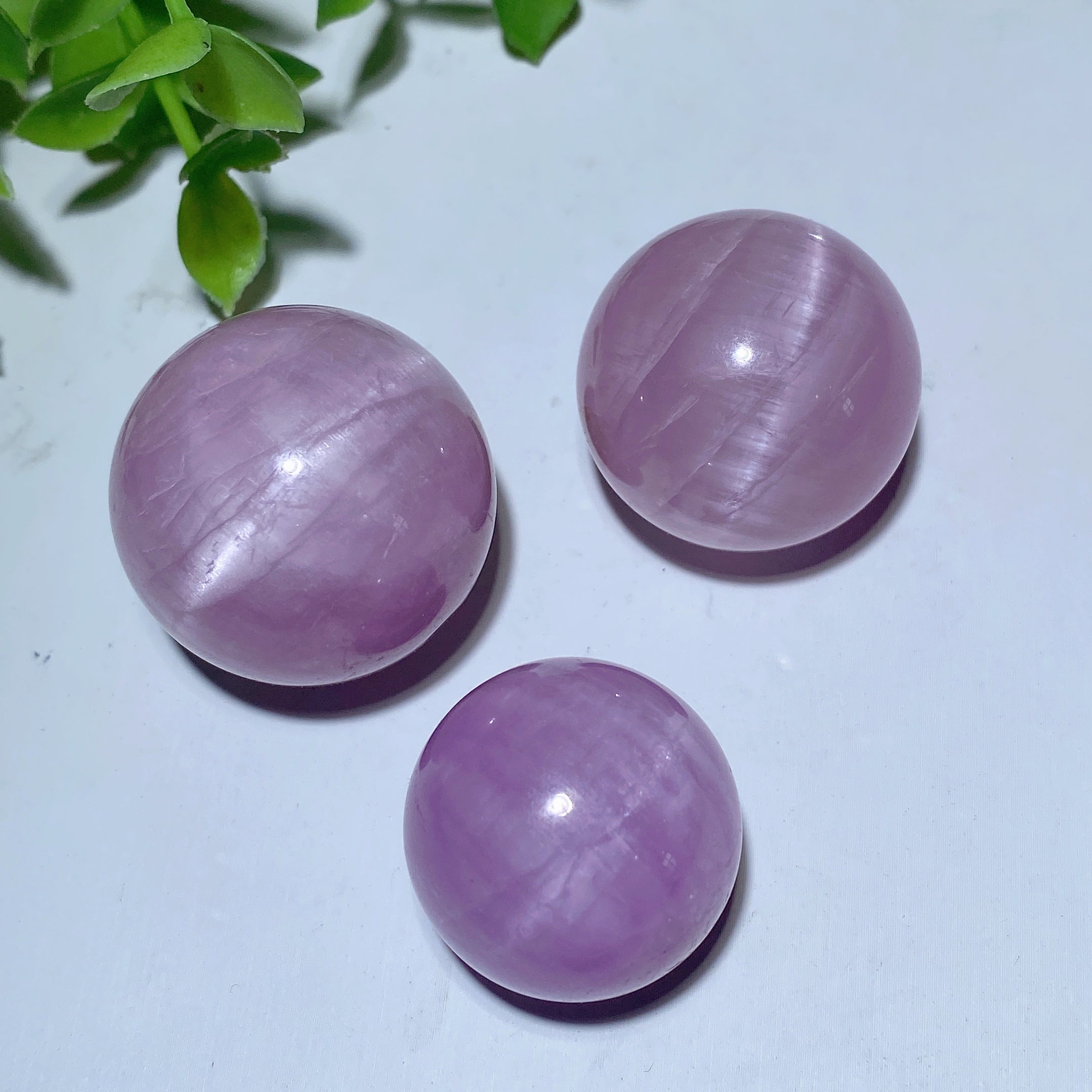 2-3cm Kunzite Crystal Healing Sphere for Energy Balance