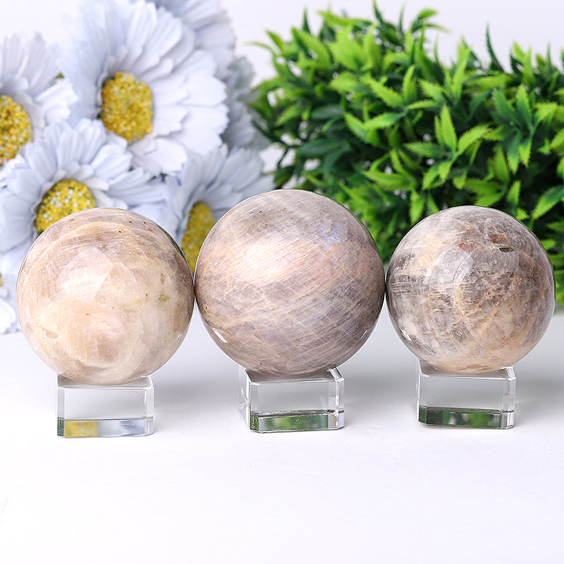 2-4 inch Polished Moonstone Crystal Sphere for Healing