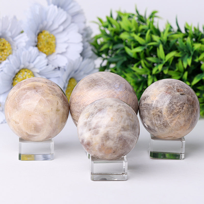 2-4 inch Polished Moonstone Crystal Sphere for Healing