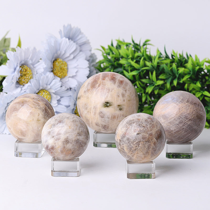 2-4 inch Polished Moonstone Crystal Sphere for Healing