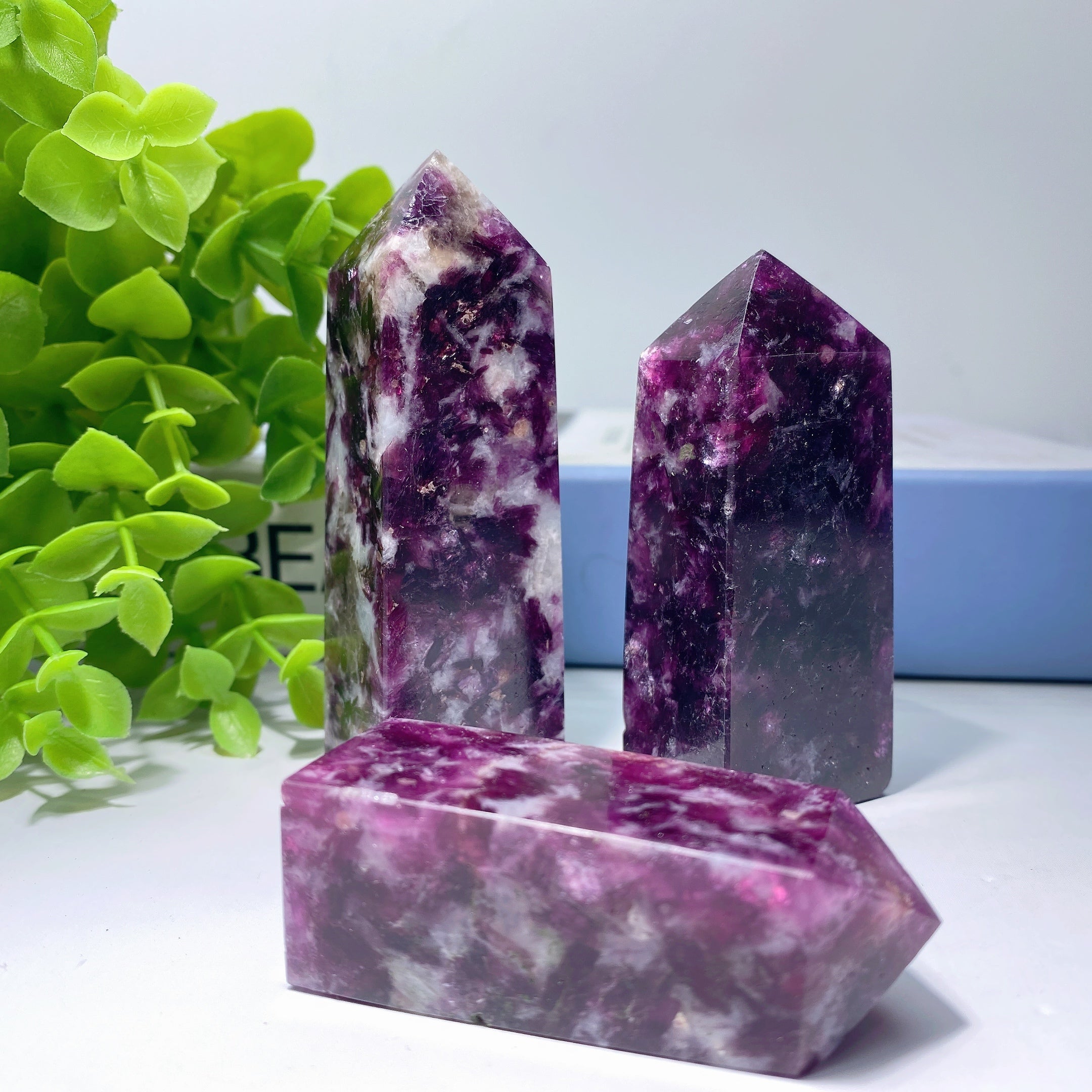 2 to 4 Inch Purple Mica Crystal Points for Healing Energy
