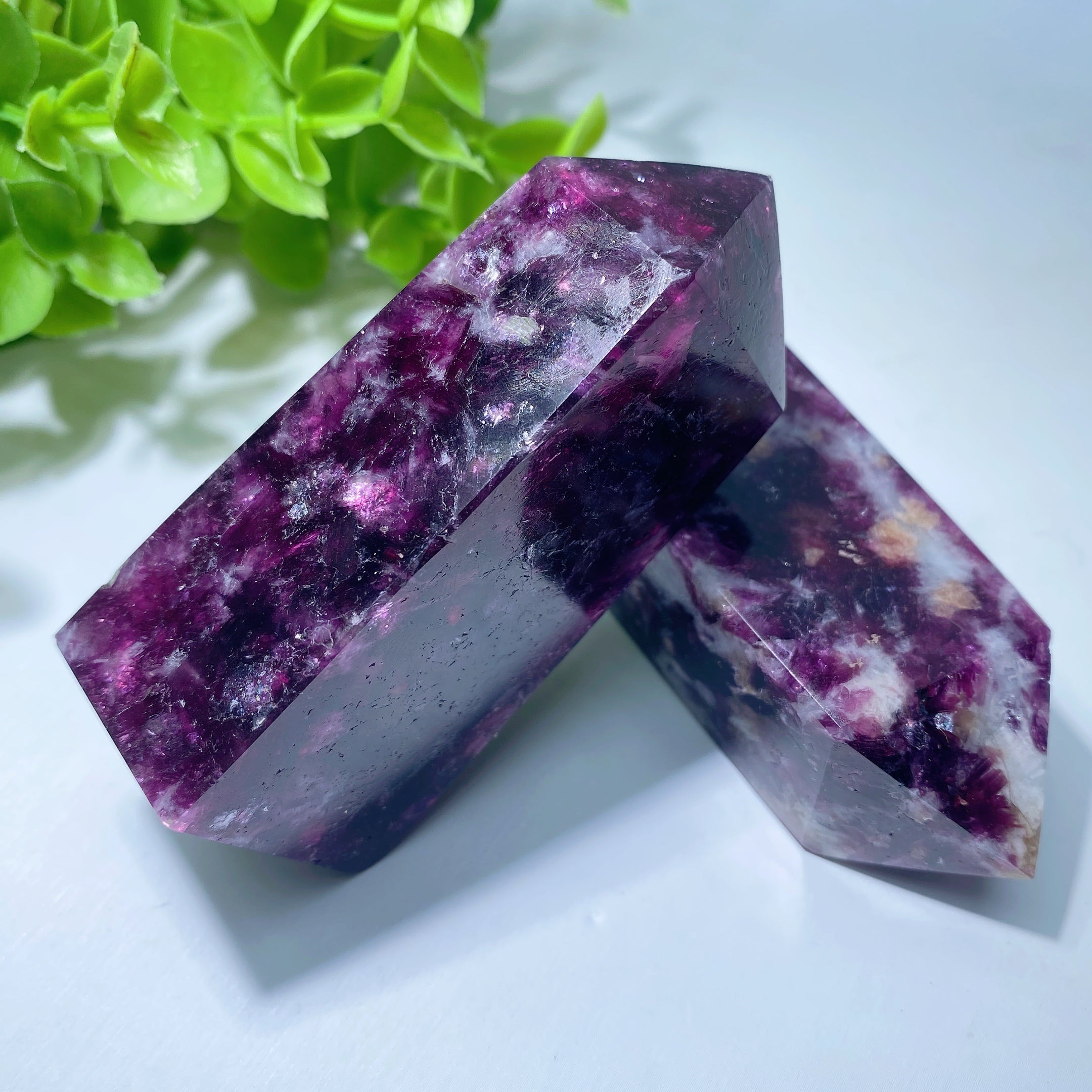 2 to 4 Inch Purple Mica Crystal Points for Healing Energy