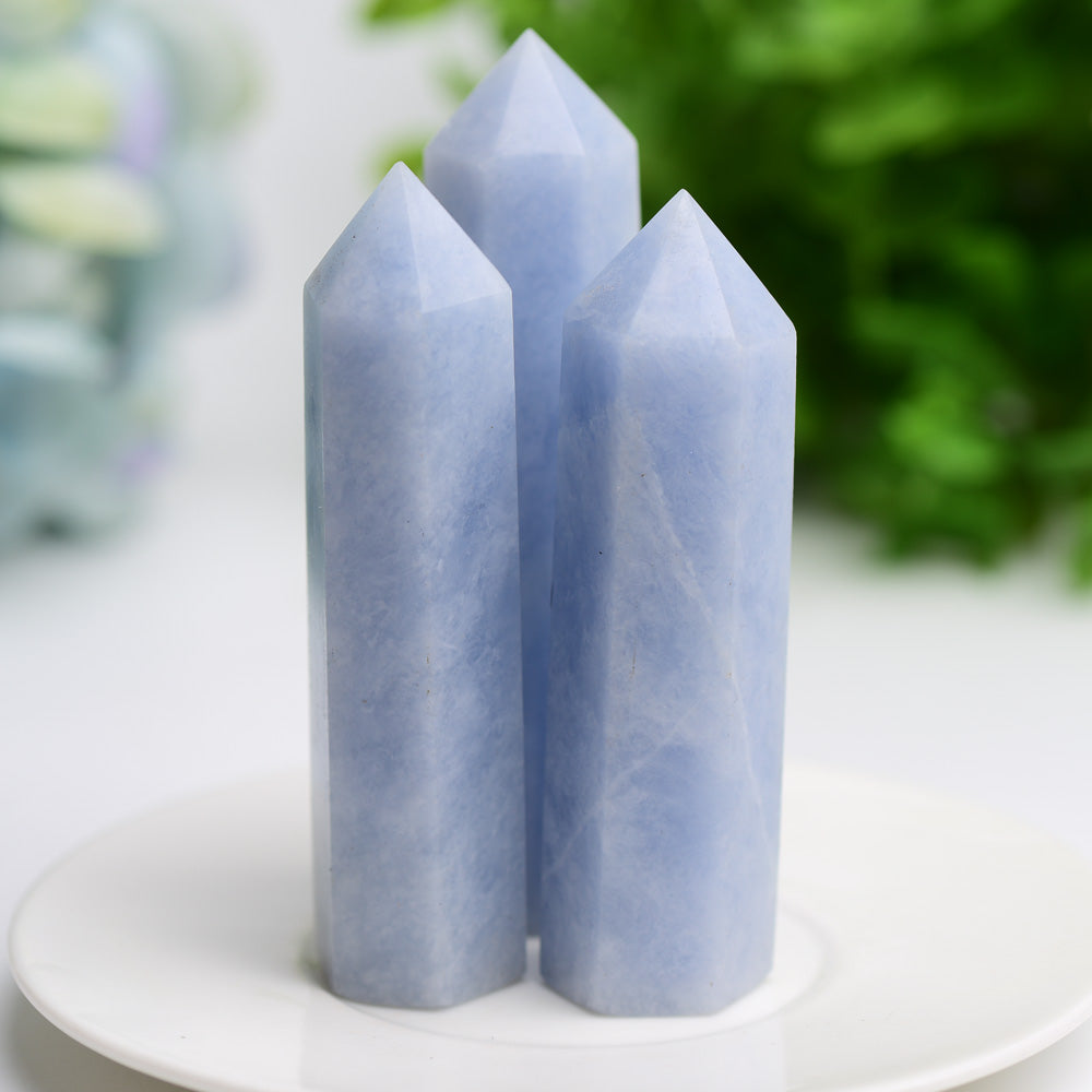 2.5-4.5 inch Celestite Crystal Point for Healing & Meditation