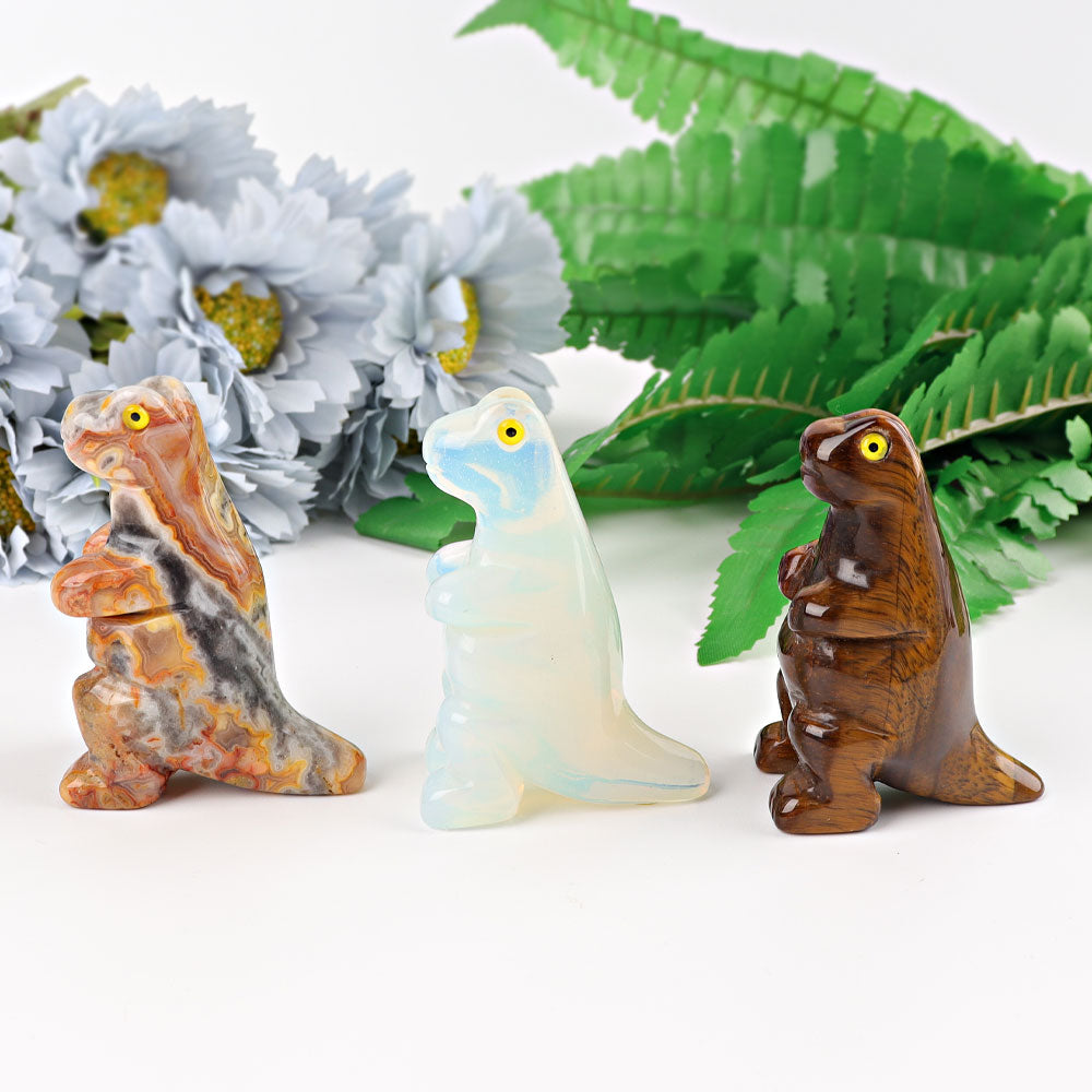 2.5" Hand Carved Crystal Dinosaur Figurine | Healing Sounds