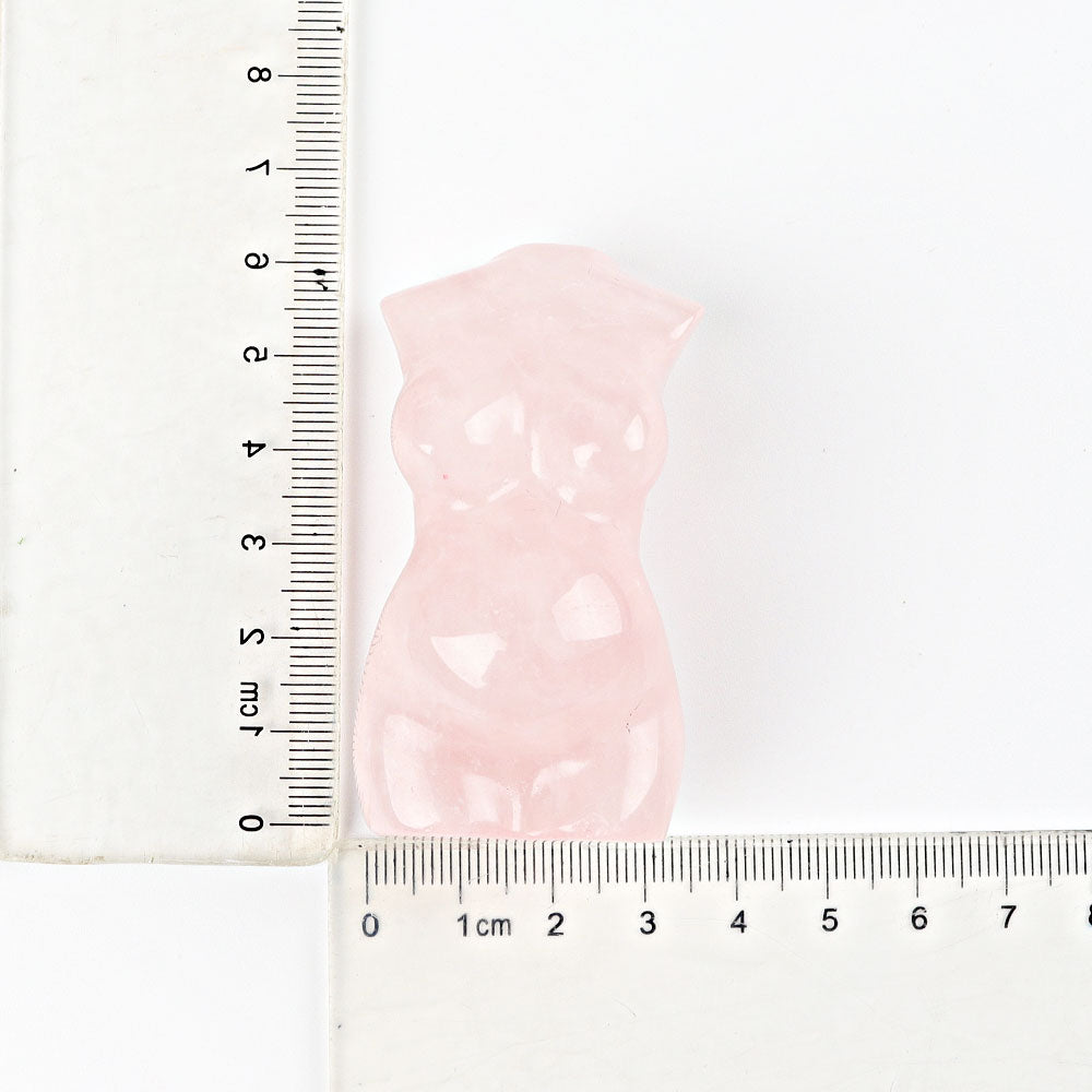 2.5 Inch Rose Quartz Pregnant Crystal Figurine