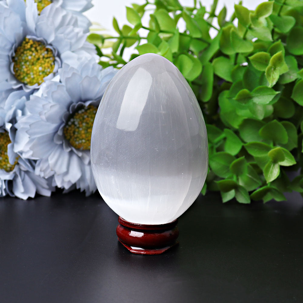 2.5-Inch Selenite Palm Stone for Healing & Meditation