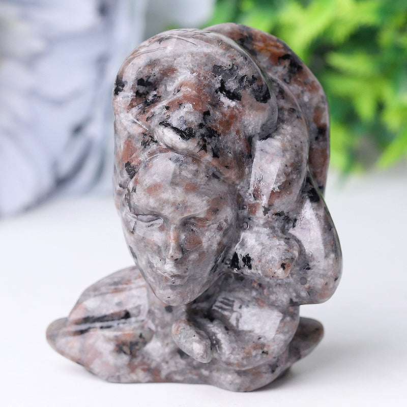 2.5" Yooperlite Medusa Crystal Figurine for Healing