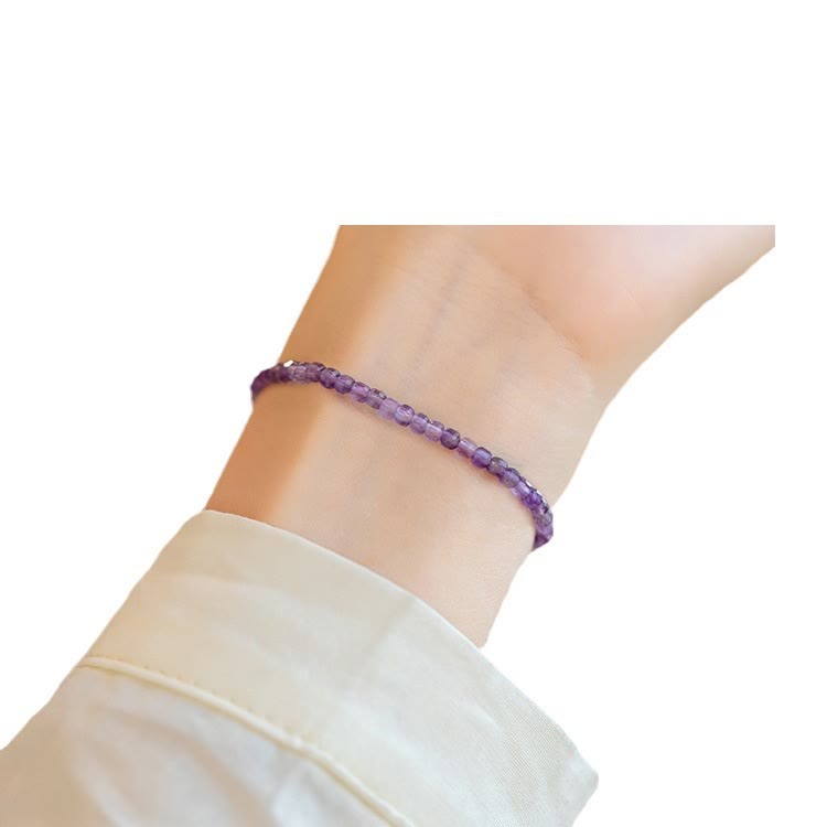 2,5 mm Amethyst &amp; 14 Karat Gold Inner Peace Armband