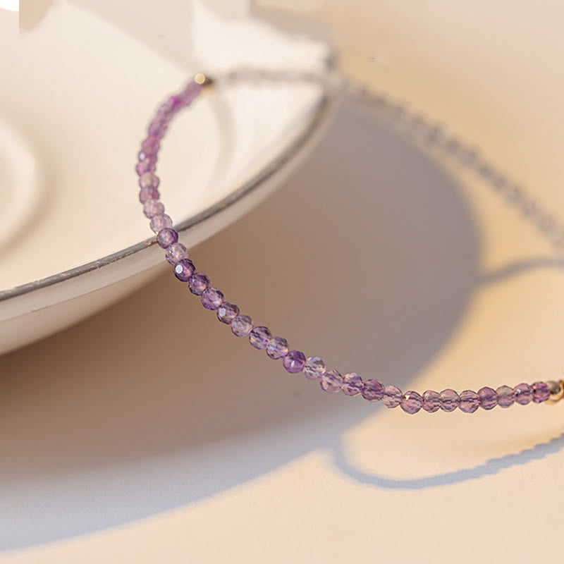 2,5 mm Amethyst-Heilarmband für inneren Frieden